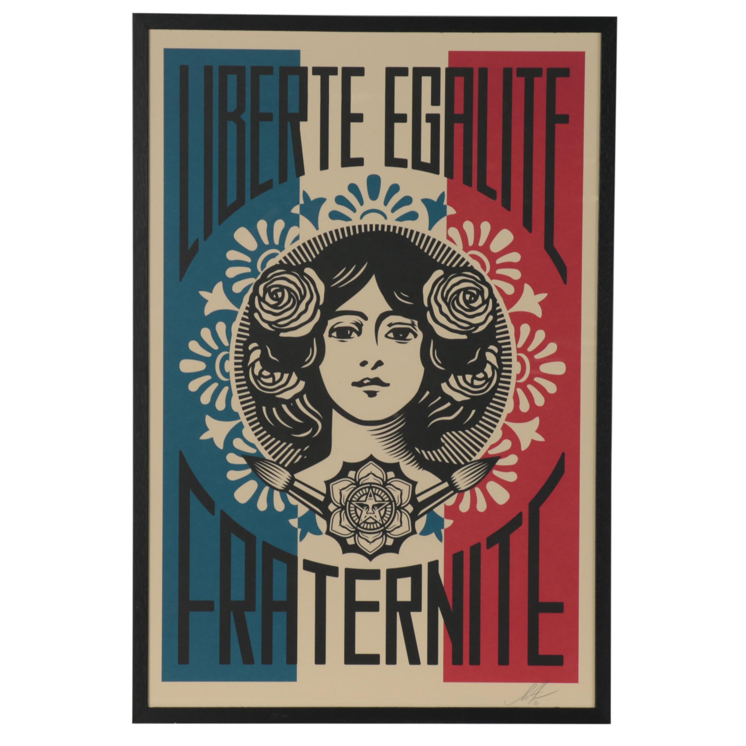 Shepard Fairey Offset Print "Liberté Egalité Fraternité," 2021