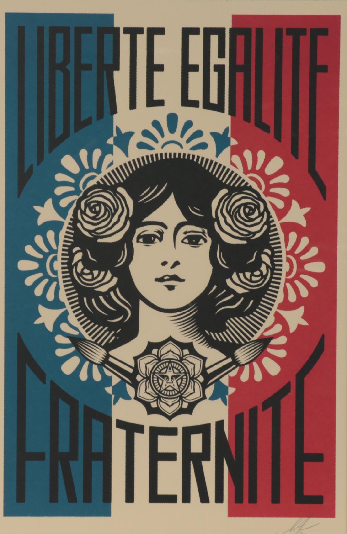 Shepard Fairey Offset Print "Liberté Egalité Fraternité," 2021