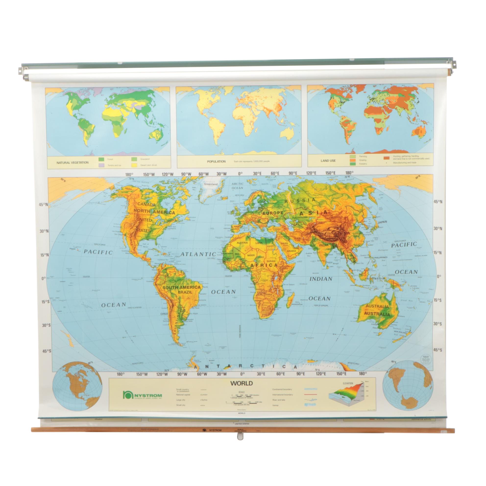 Nystrom World and United States Pull Down Maps