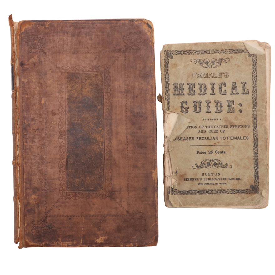 "Boerhaave's Aphorisms," c. 1724 and "Female's Medical Guide," 1849