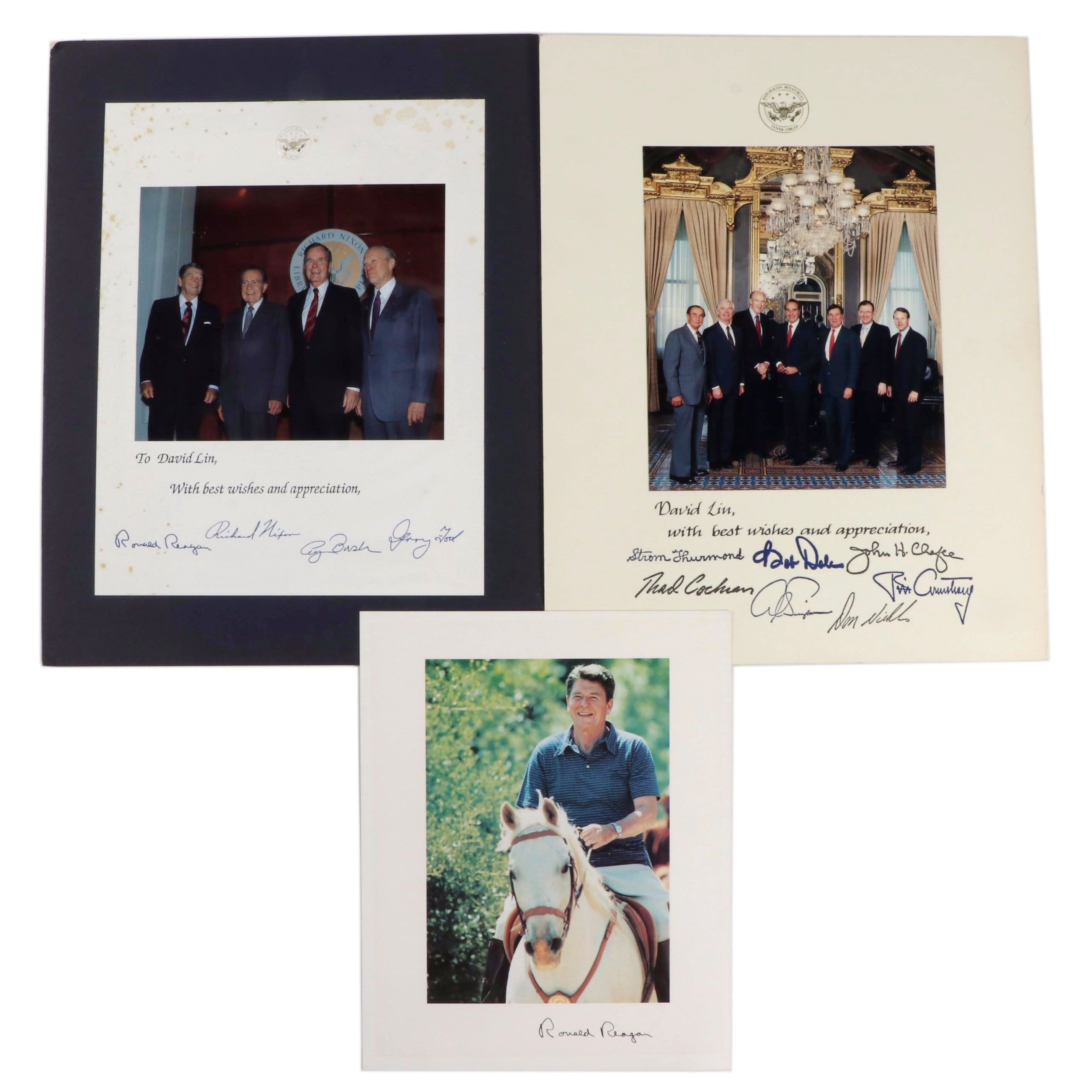 President Ronald Reagan Photo Prints Including Group Presidential Photo