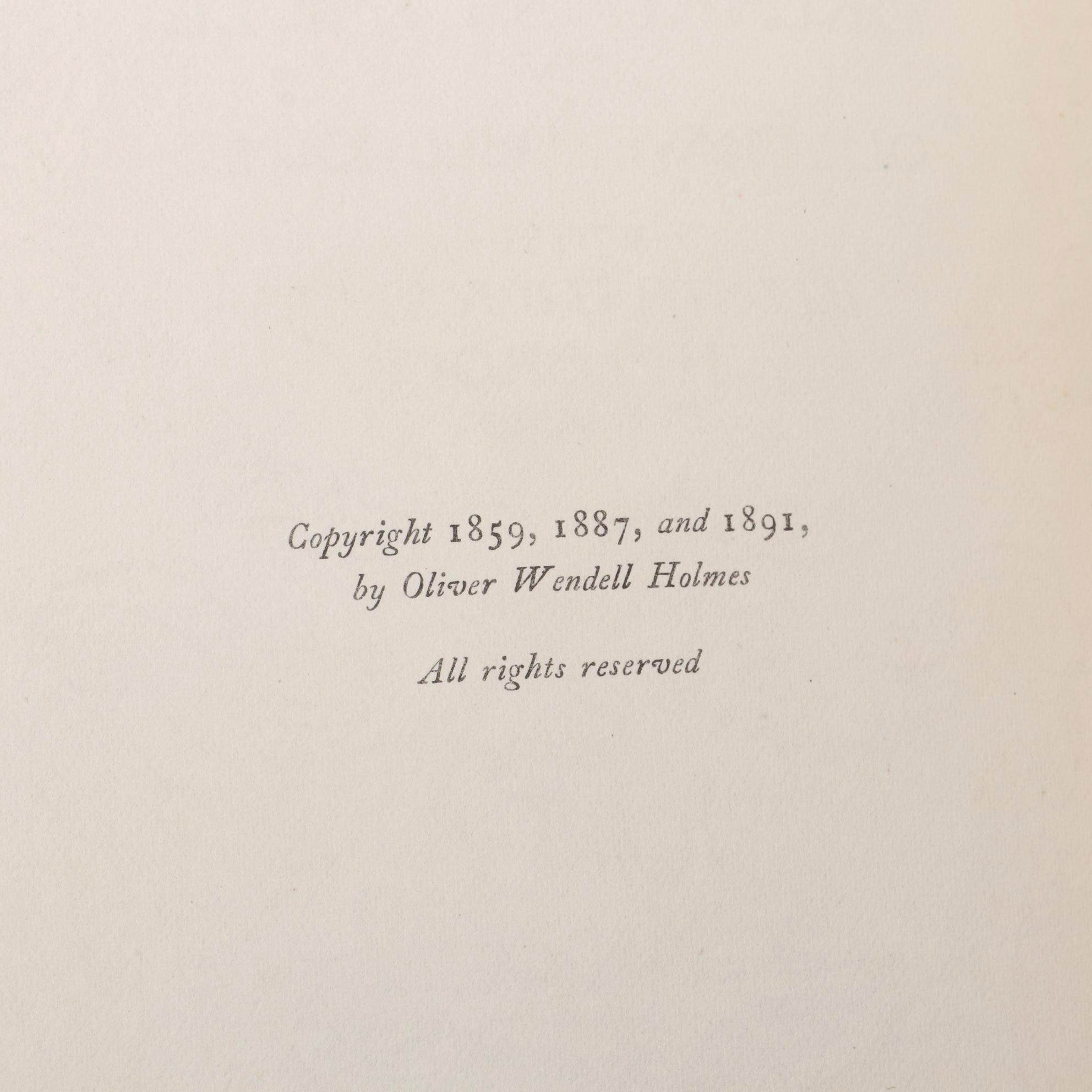Limited Edition "Poet at the Breakfast Table" by Oliver Wendell Holmes and More