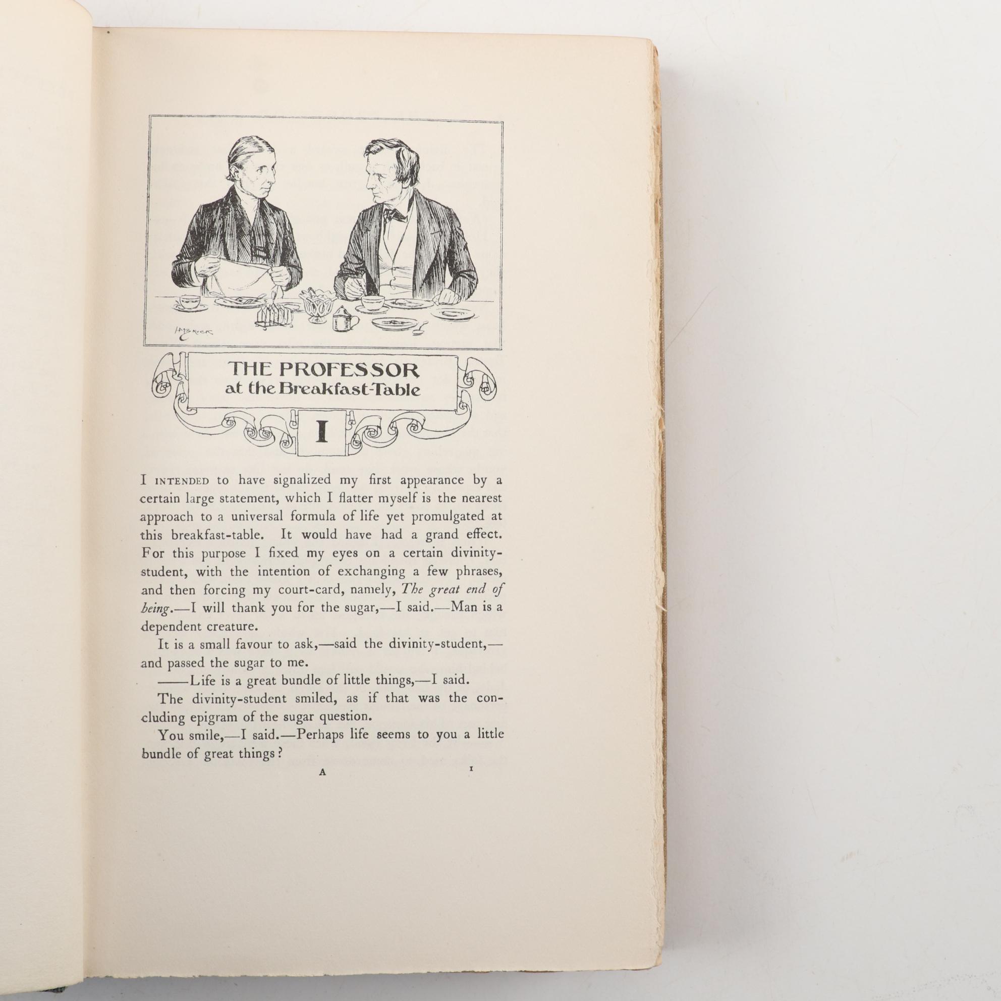 Limited Edition "Poet at the Breakfast Table" by Oliver Wendell Holmes and More