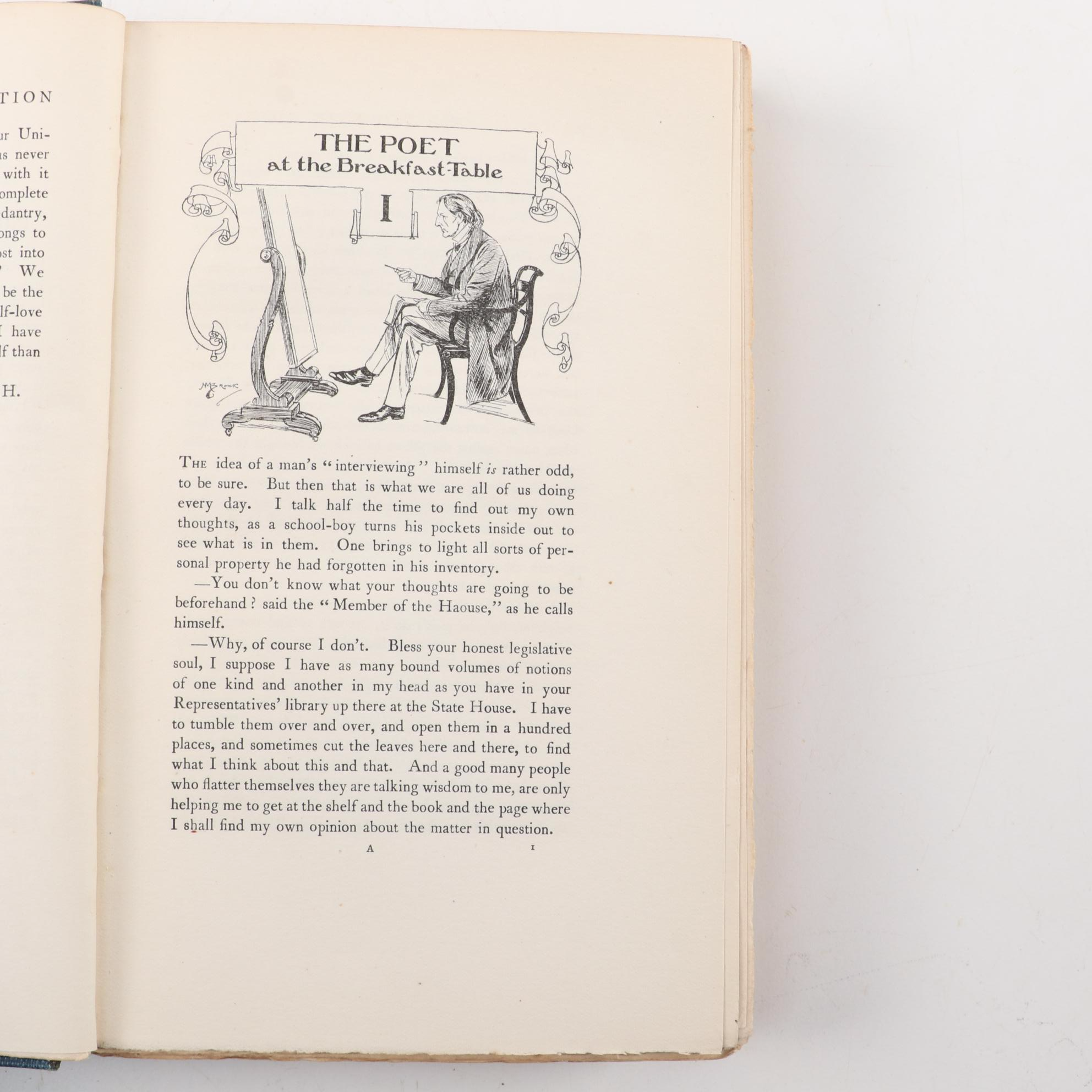 Limited Edition "Poet at the Breakfast Table" by Oliver Wendell Holmes and More