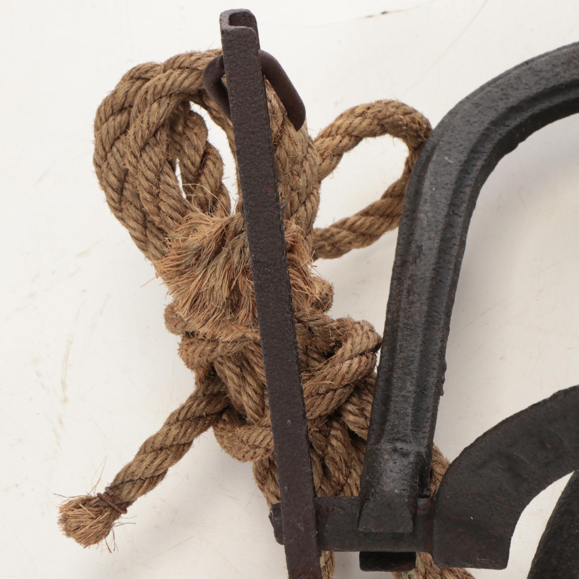 Fredericktown Bell Company Cast Iron Bell with Rope Pull, Late 19th Century