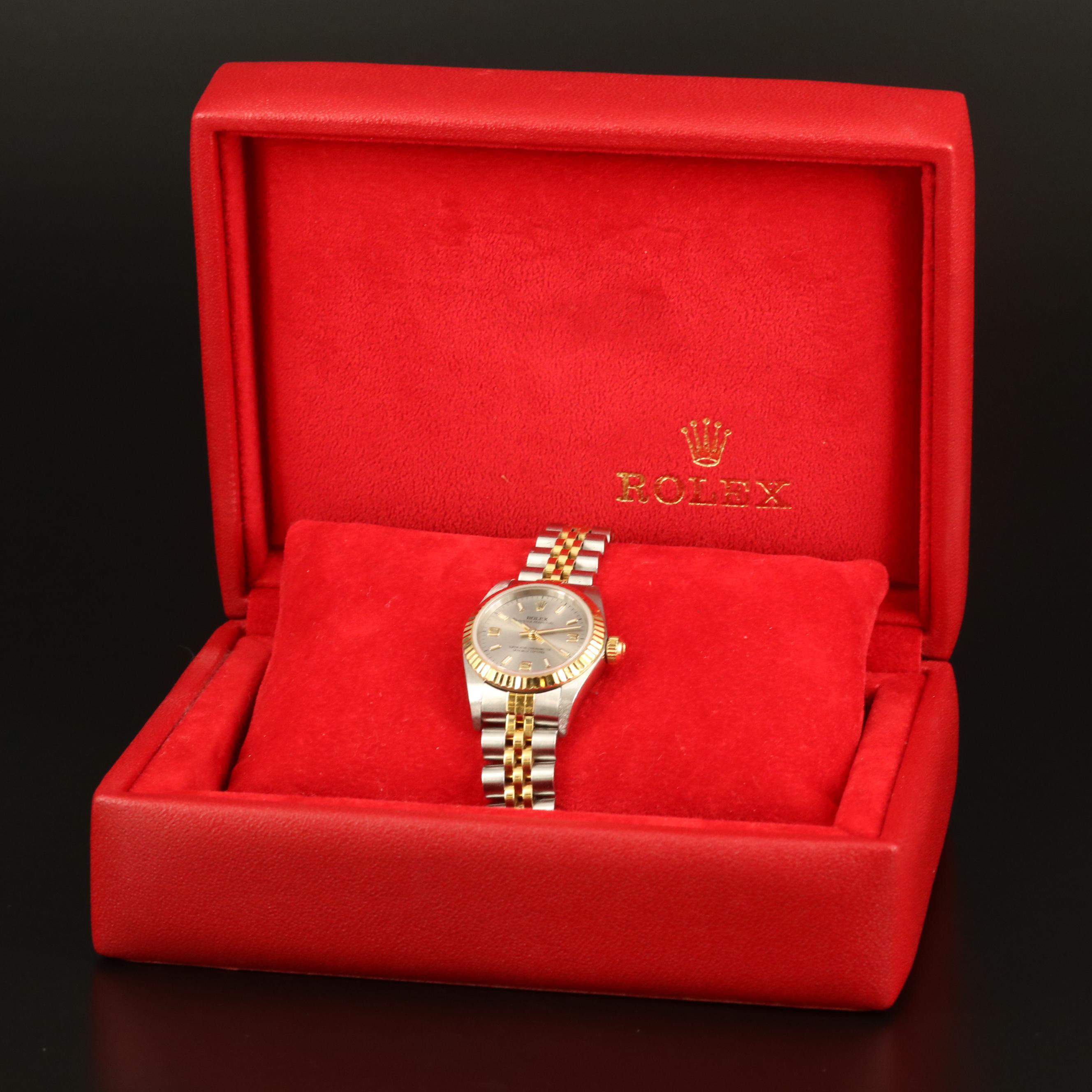 2001 Rolex "Oyster Perpetual" 18K and Stainless Steel Watch