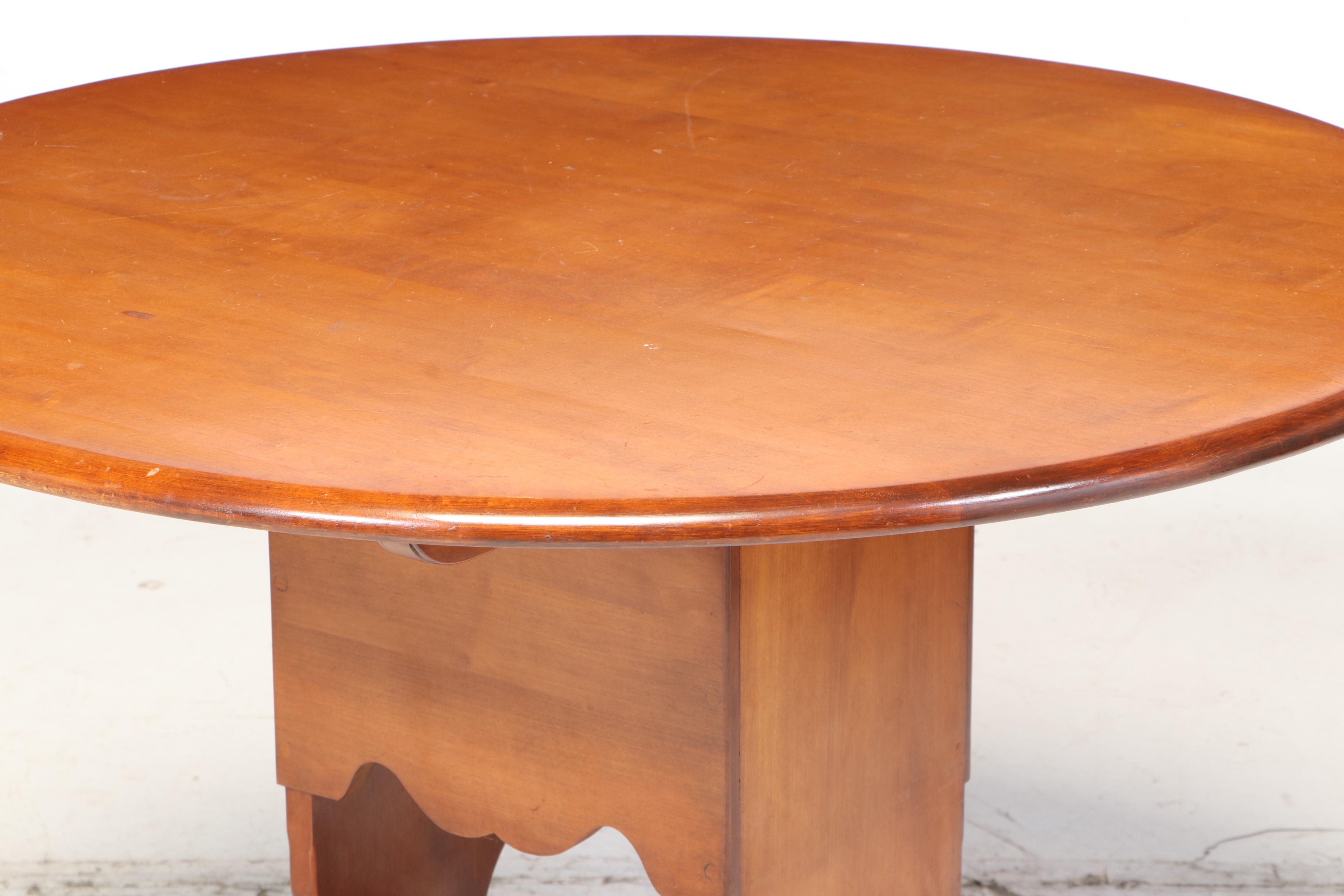 Primitive Style Cherrywood Convertible Tavern Style Table, Mid-20th Century