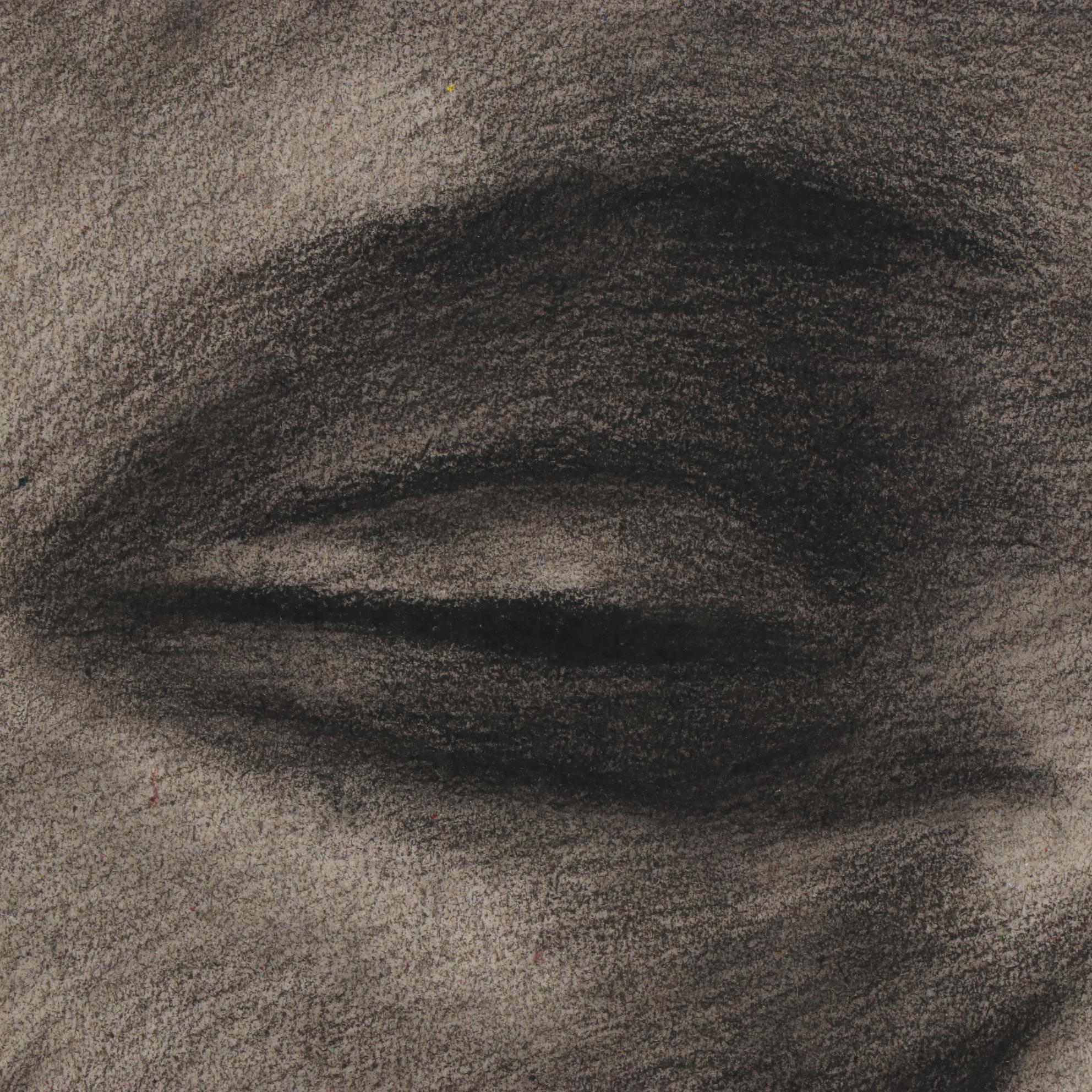Williams Sunday Portrait Charcoal Drawing of Child with Scarred Cheeks, 2021