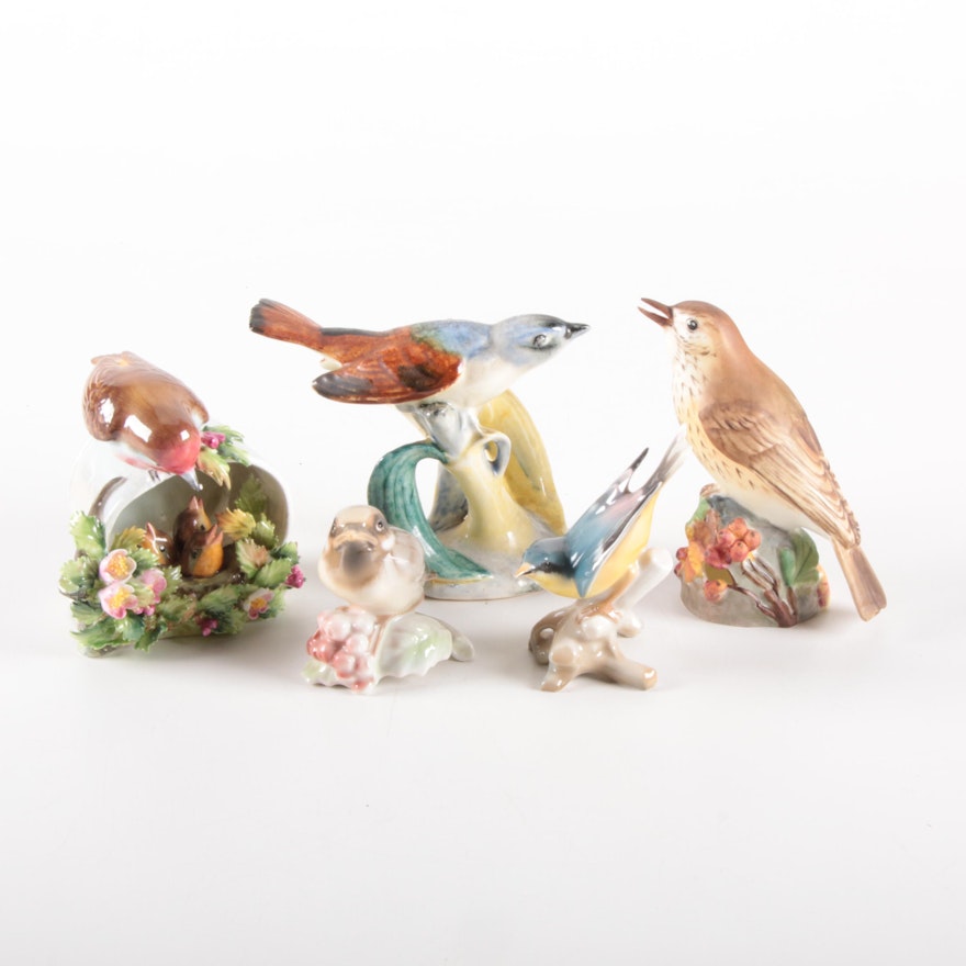 Stangl, Hutschenreuther, Royal Worcester and Royal Adderley Bird Figurines