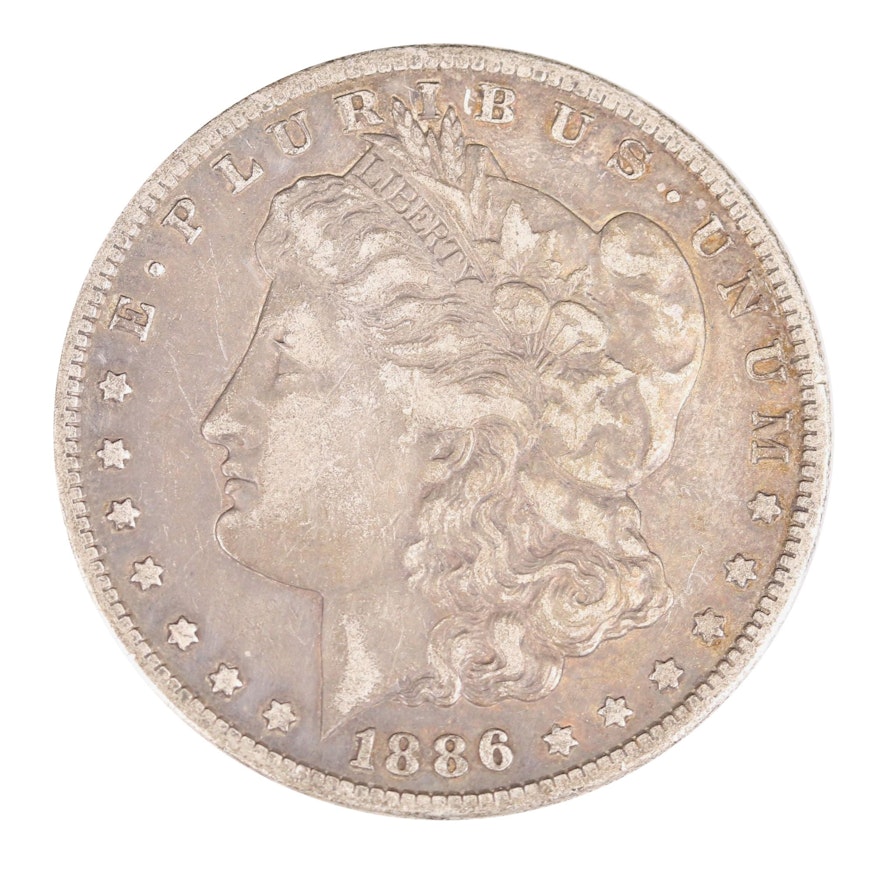 Better Date Low Mintage 1886-S Morgan Silver Dollar