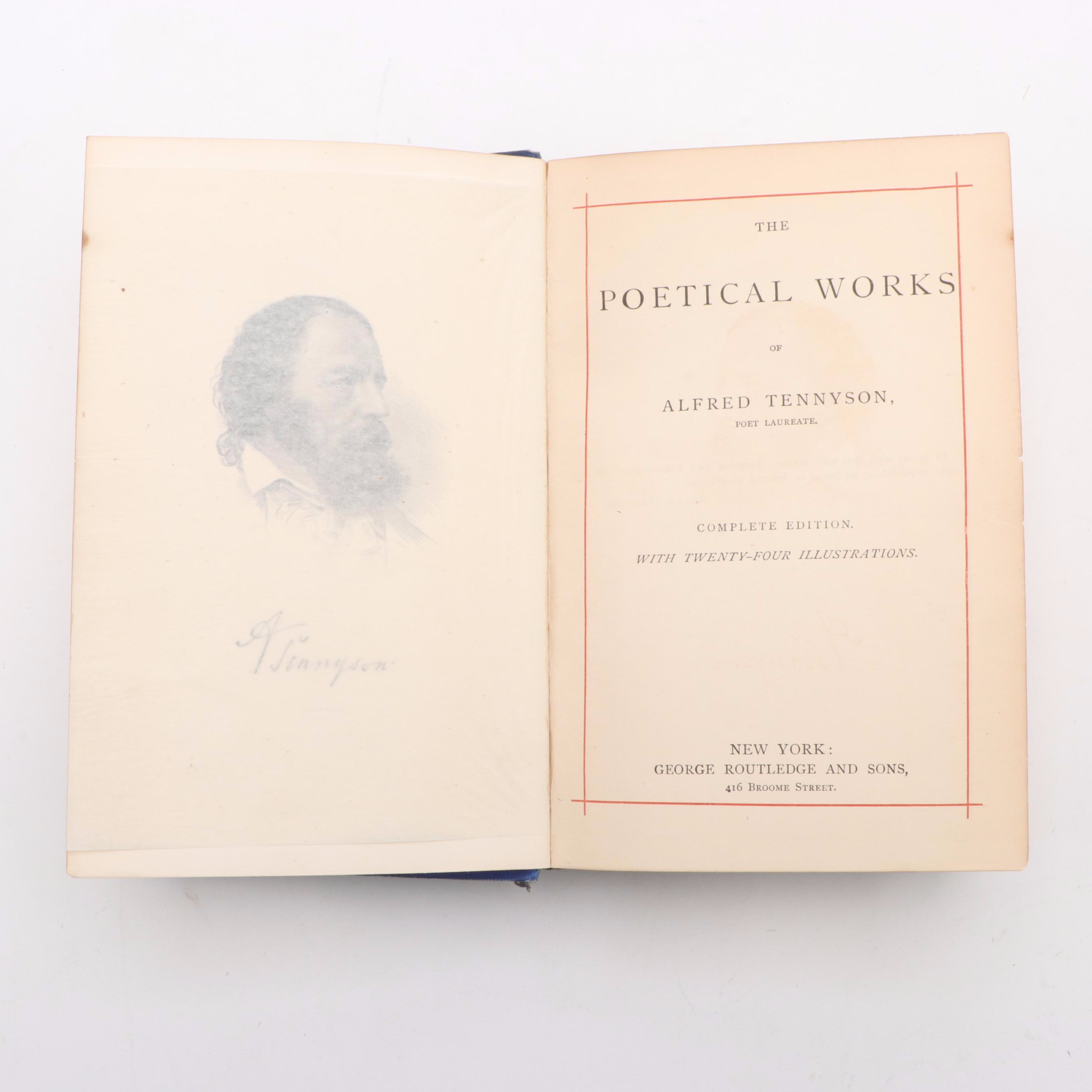 Illustrated "The Poetical Works of Alfred Tennyson," Late 19th Century