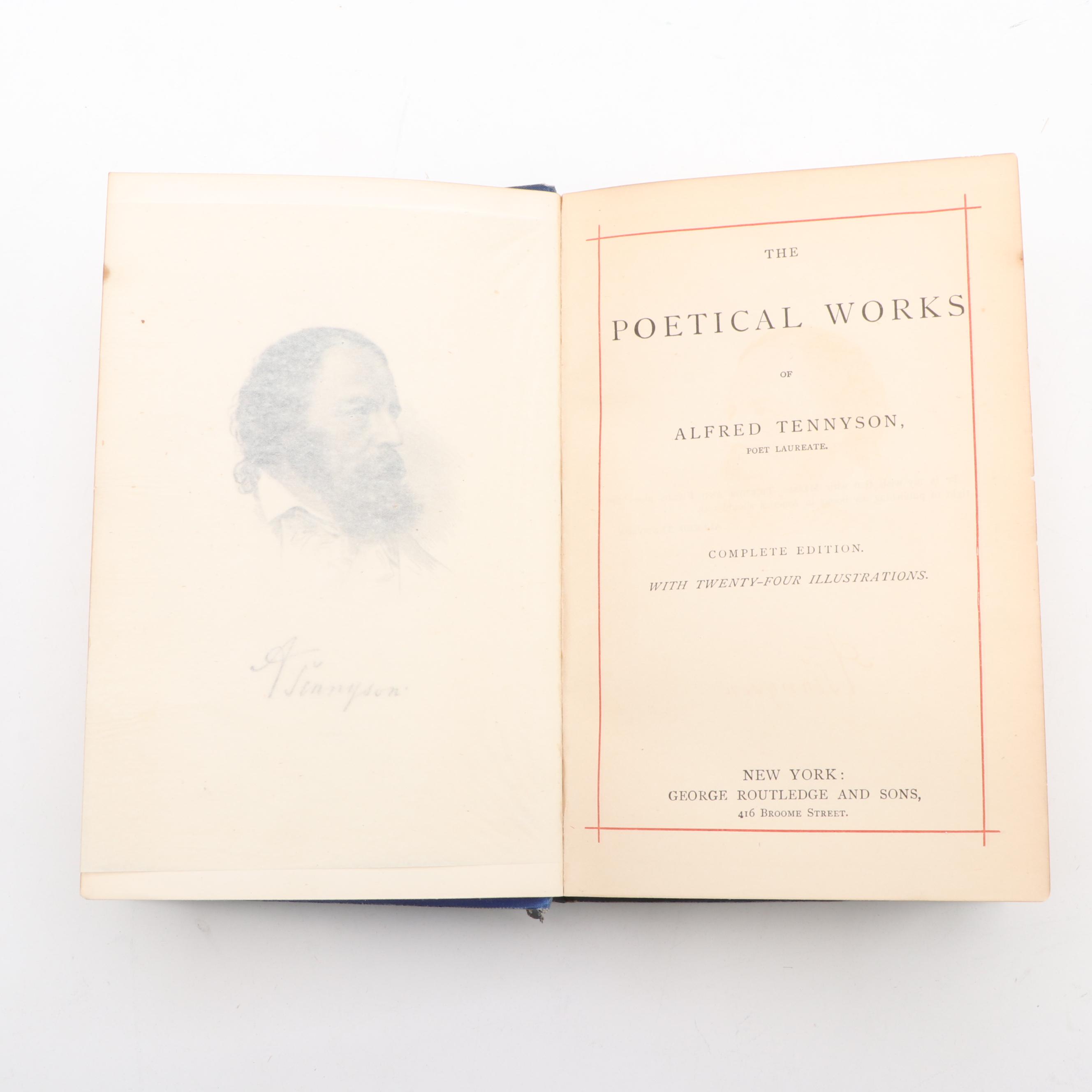 Illustrated "The Poetical Works of Alfred Tennyson," Late 19th Century