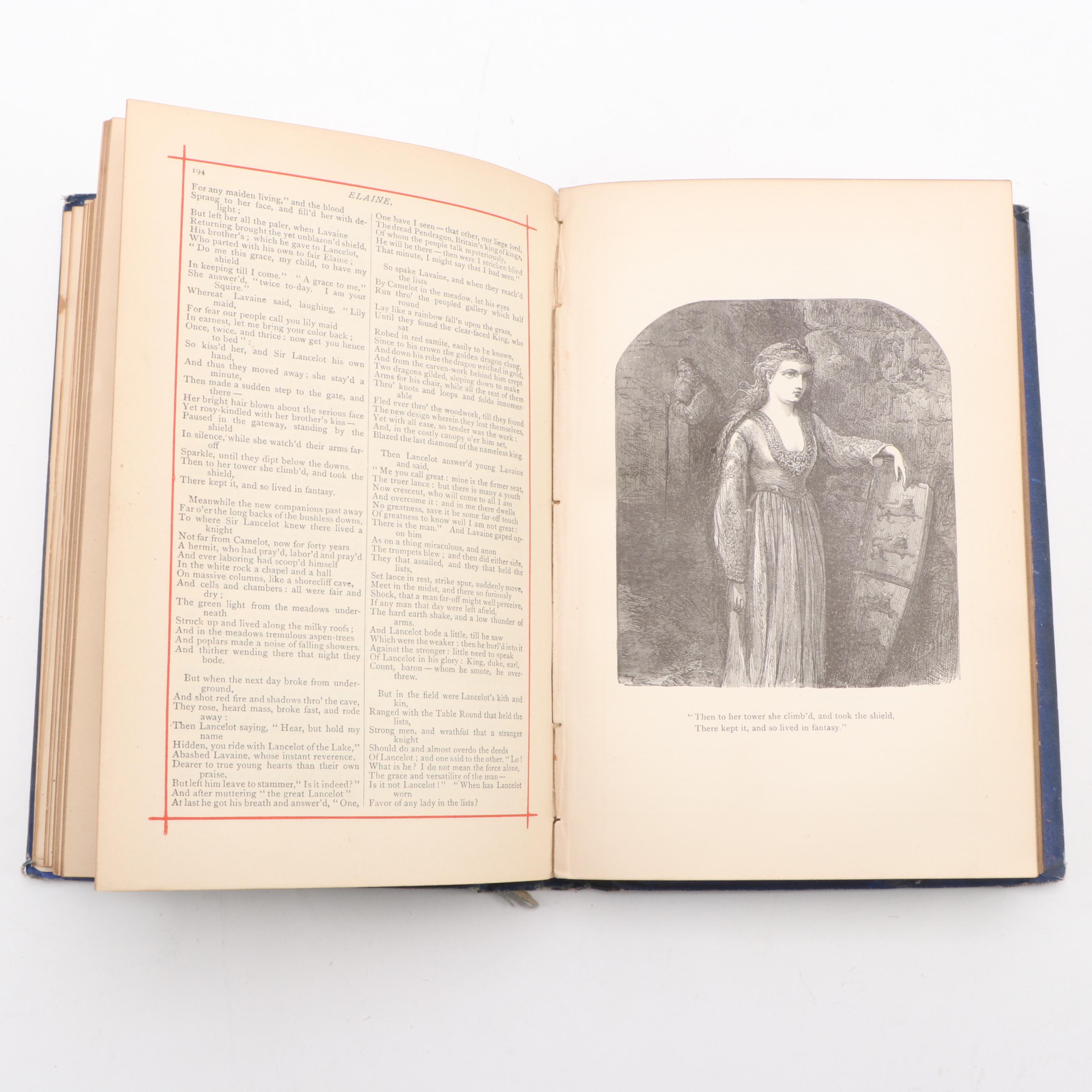 Illustrated "The Poetical Works of Alfred Tennyson," Late 19th Century