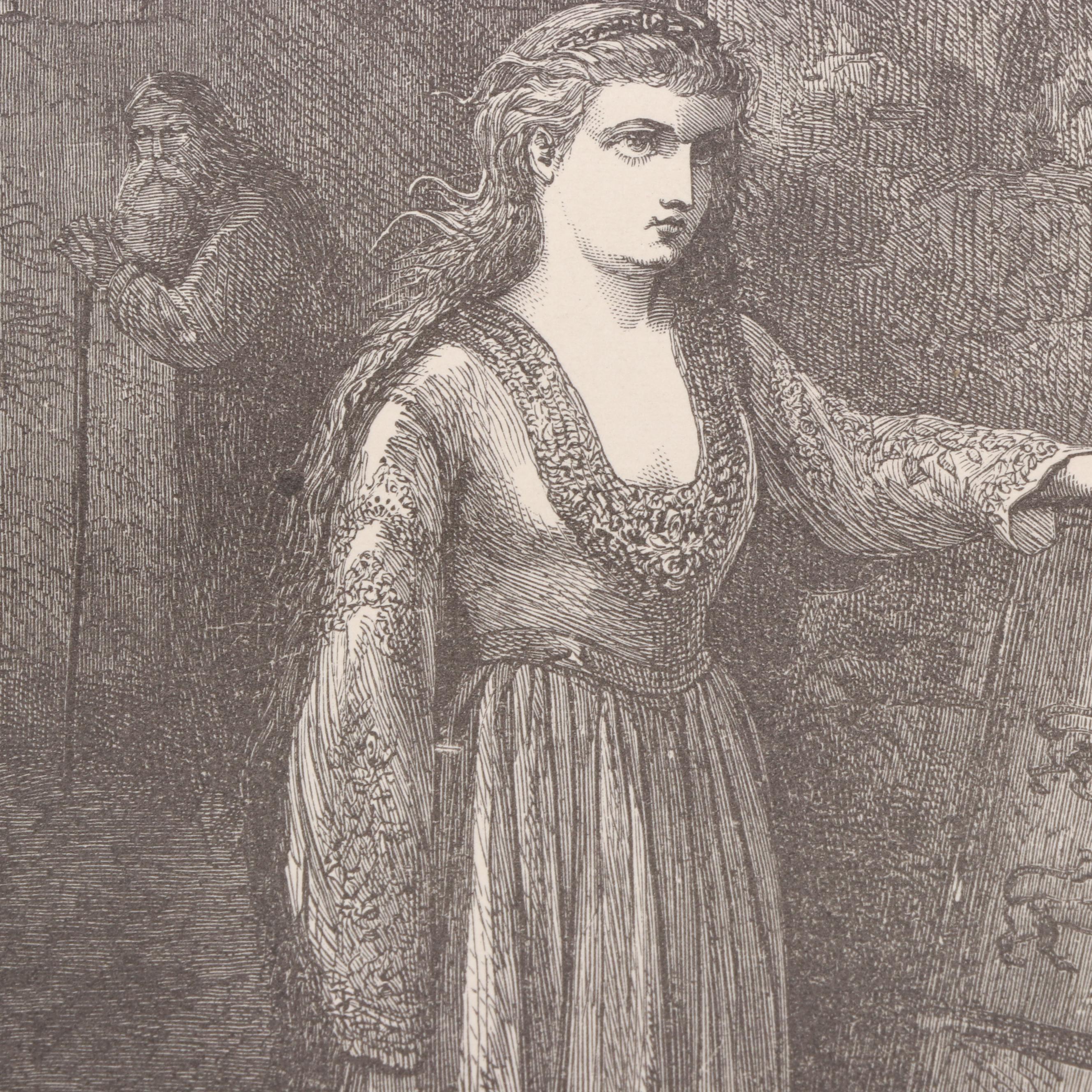 Illustrated "The Poetical Works of Alfred Tennyson," Late 19th Century