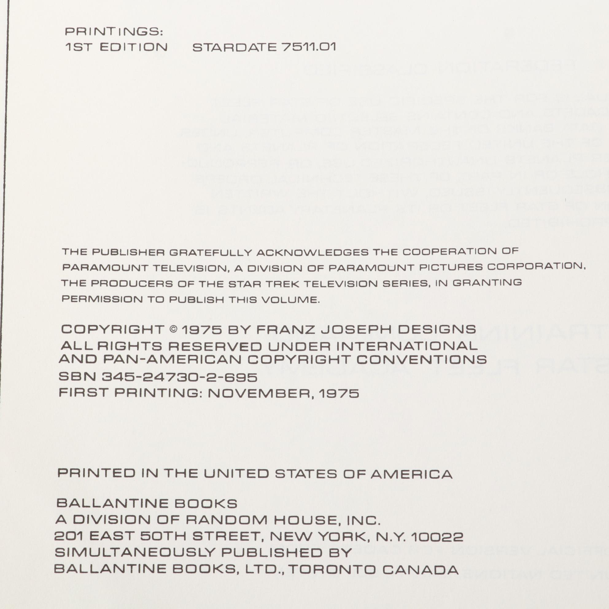 "Star Trek Blueprints," "Star Fleet Technical Manual," with Book and Record Set