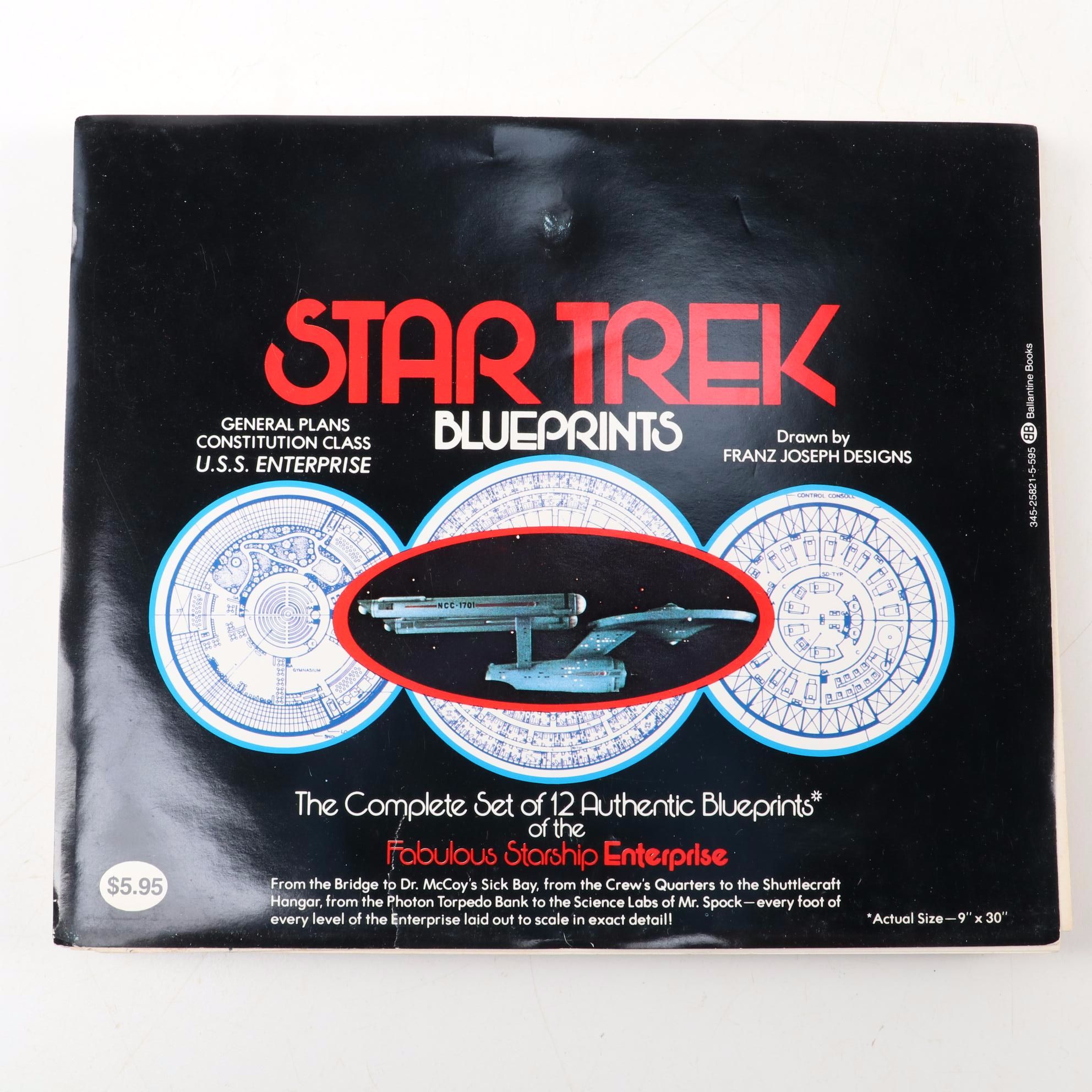 "Star Trek Blueprints," "Star Fleet Technical Manual," with Book and Record Set