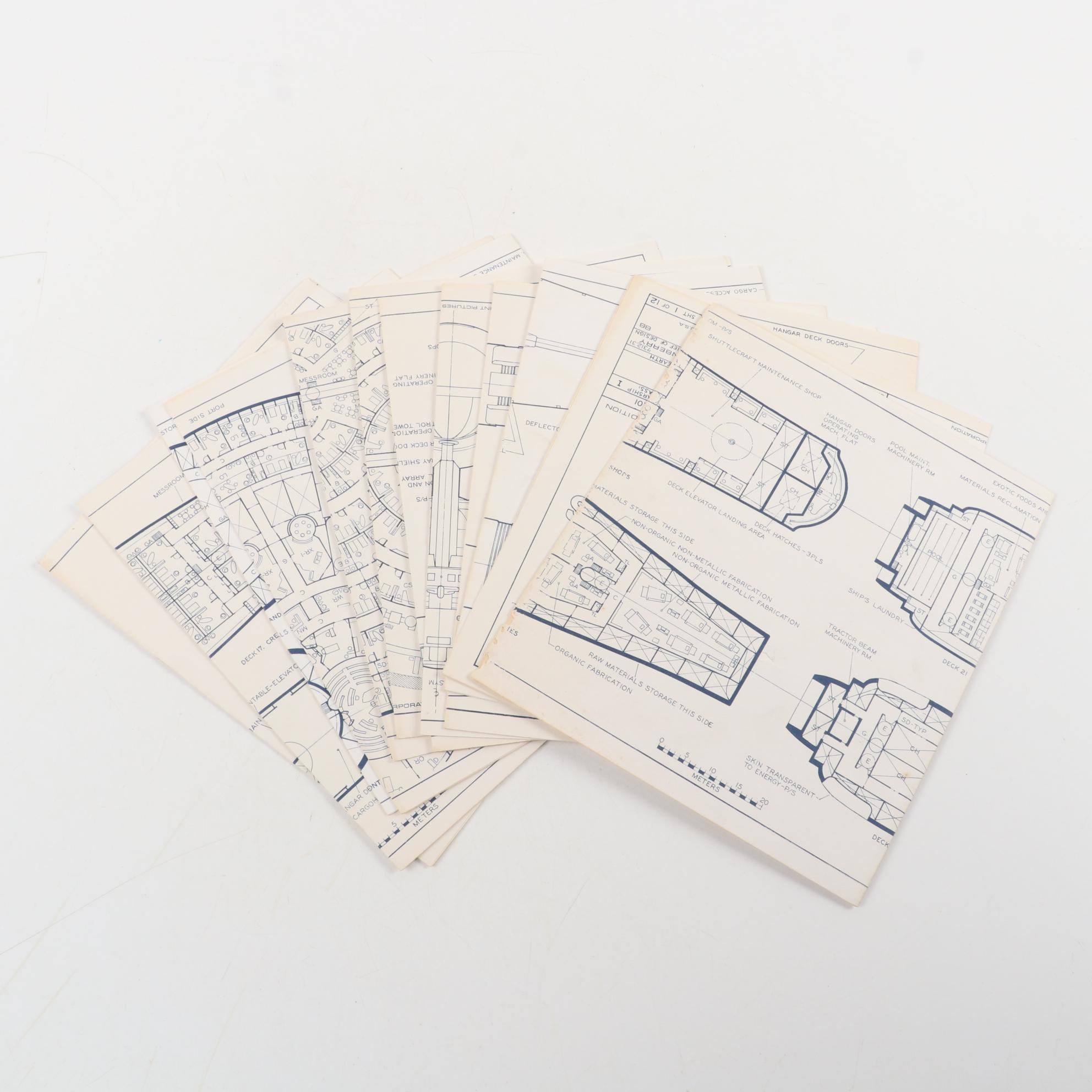 "Star Trek Blueprints," "Star Fleet Technical Manual," with Book and Record Set