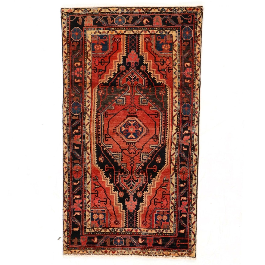 3'3 x 5'10 Hand-Knotted Persian Tuyserkan Hamadan Area Rug