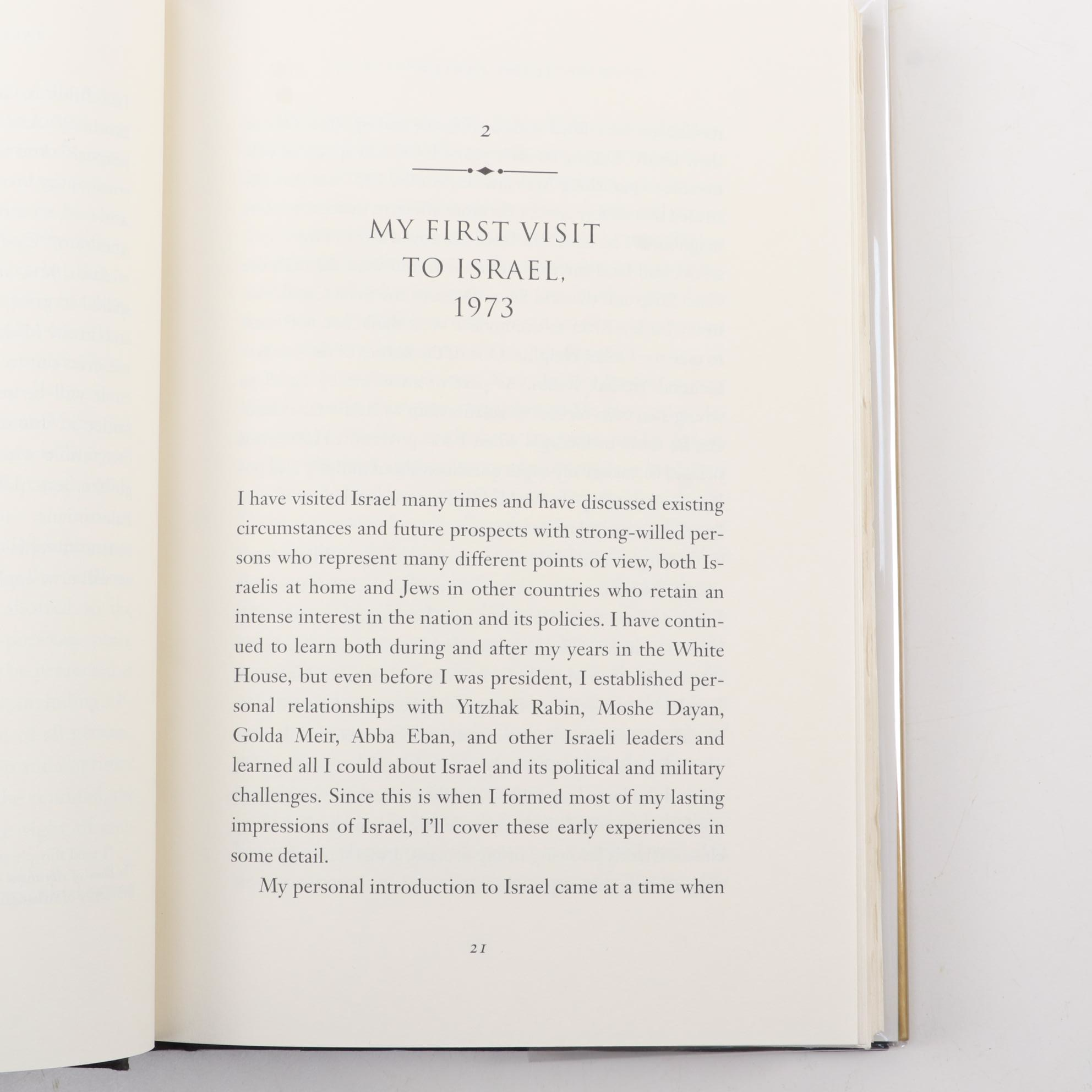 First Edition "Palestine: Peace not Apartheid" Signed by Jimmy Carter