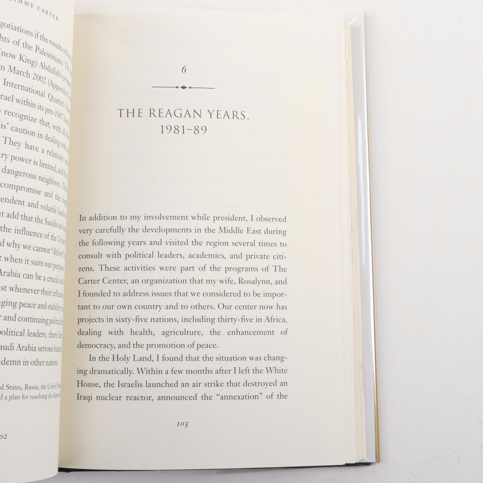 First Edition "Palestine: Peace not Apartheid" Signed by Jimmy Carter