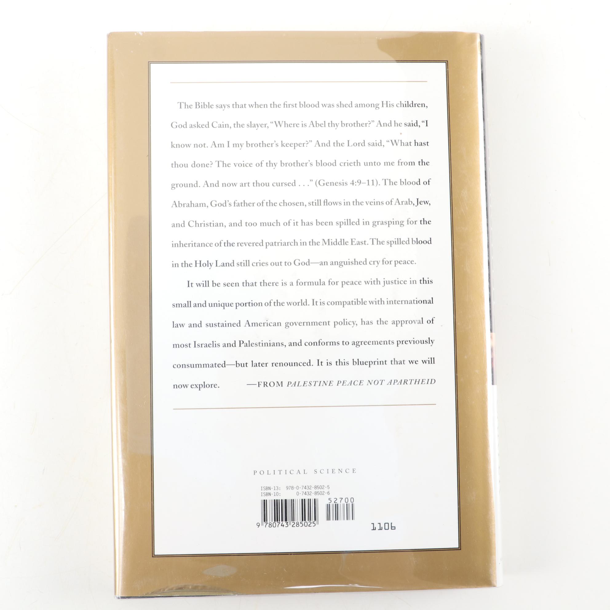 First Edition "Palestine: Peace not Apartheid" Signed by Jimmy Carter