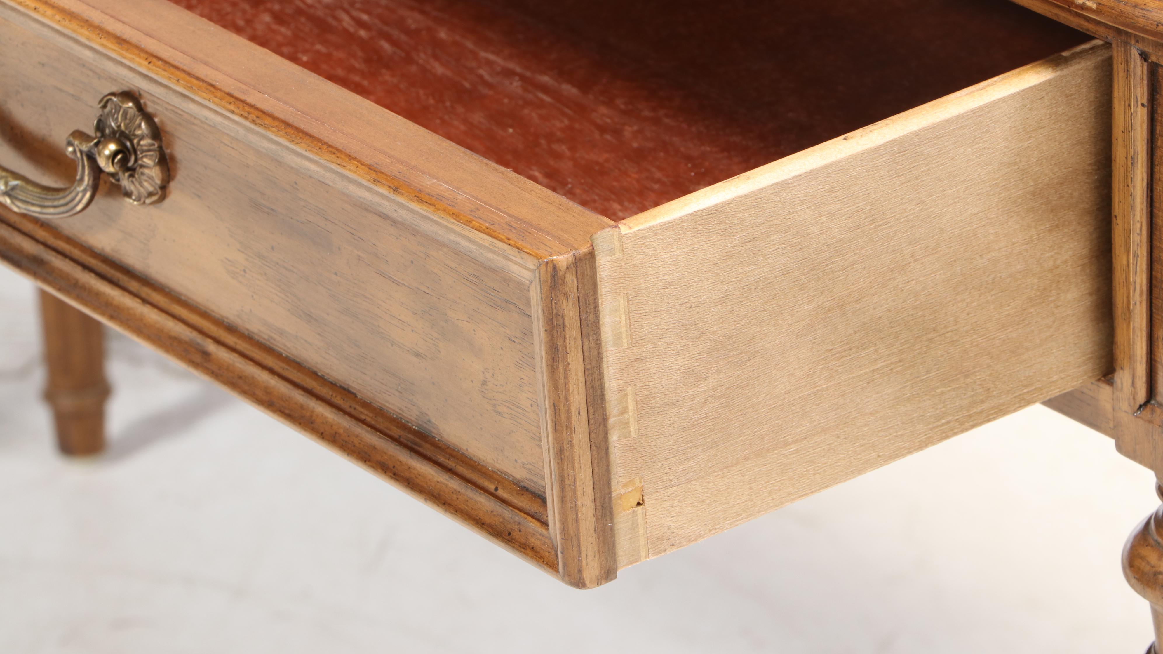 Henredon Louis XVI Style Pecan Console Table, Late 20th Century