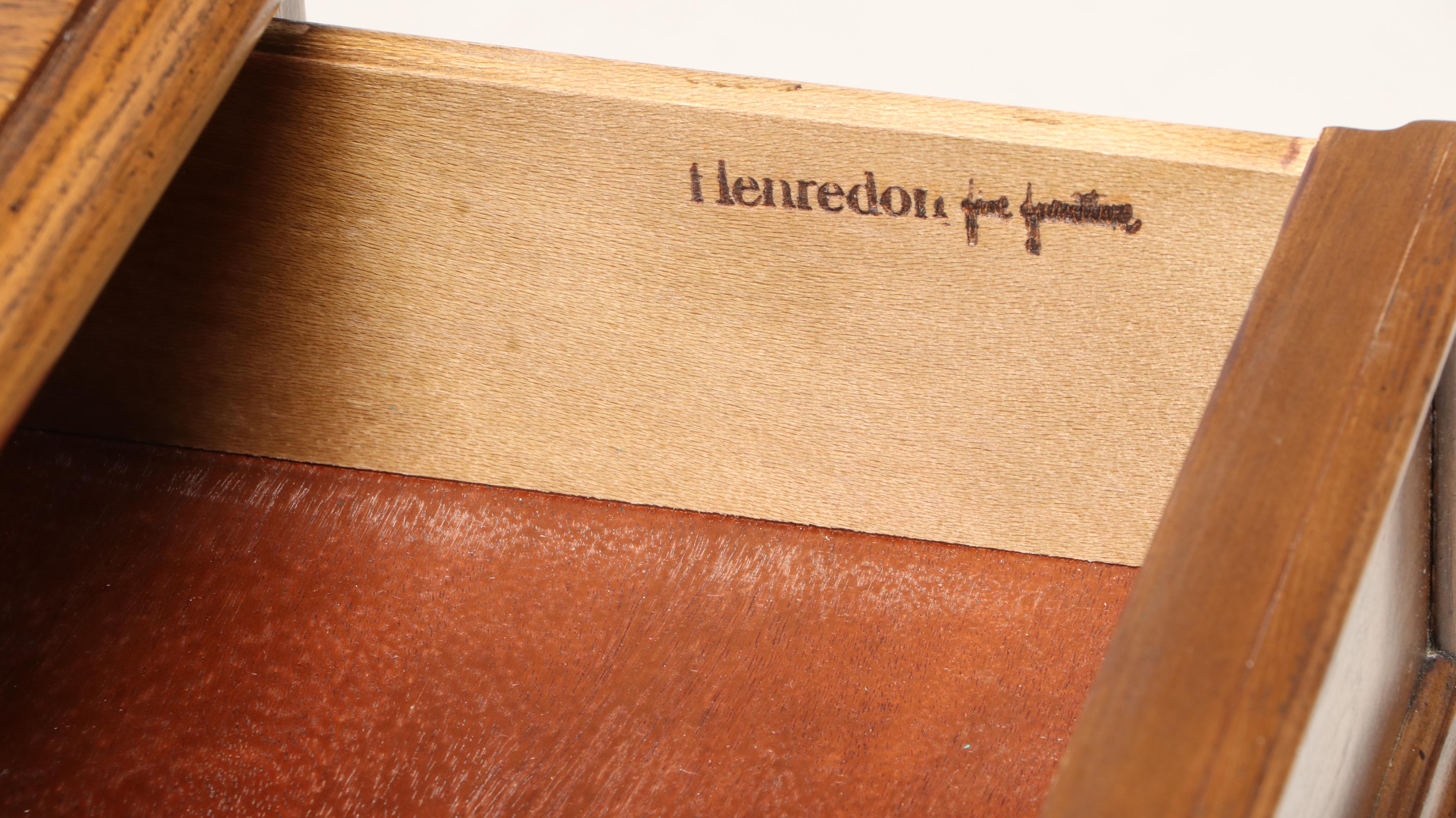 Henredon Louis XVI Style Pecan Console Table, Late 20th Century