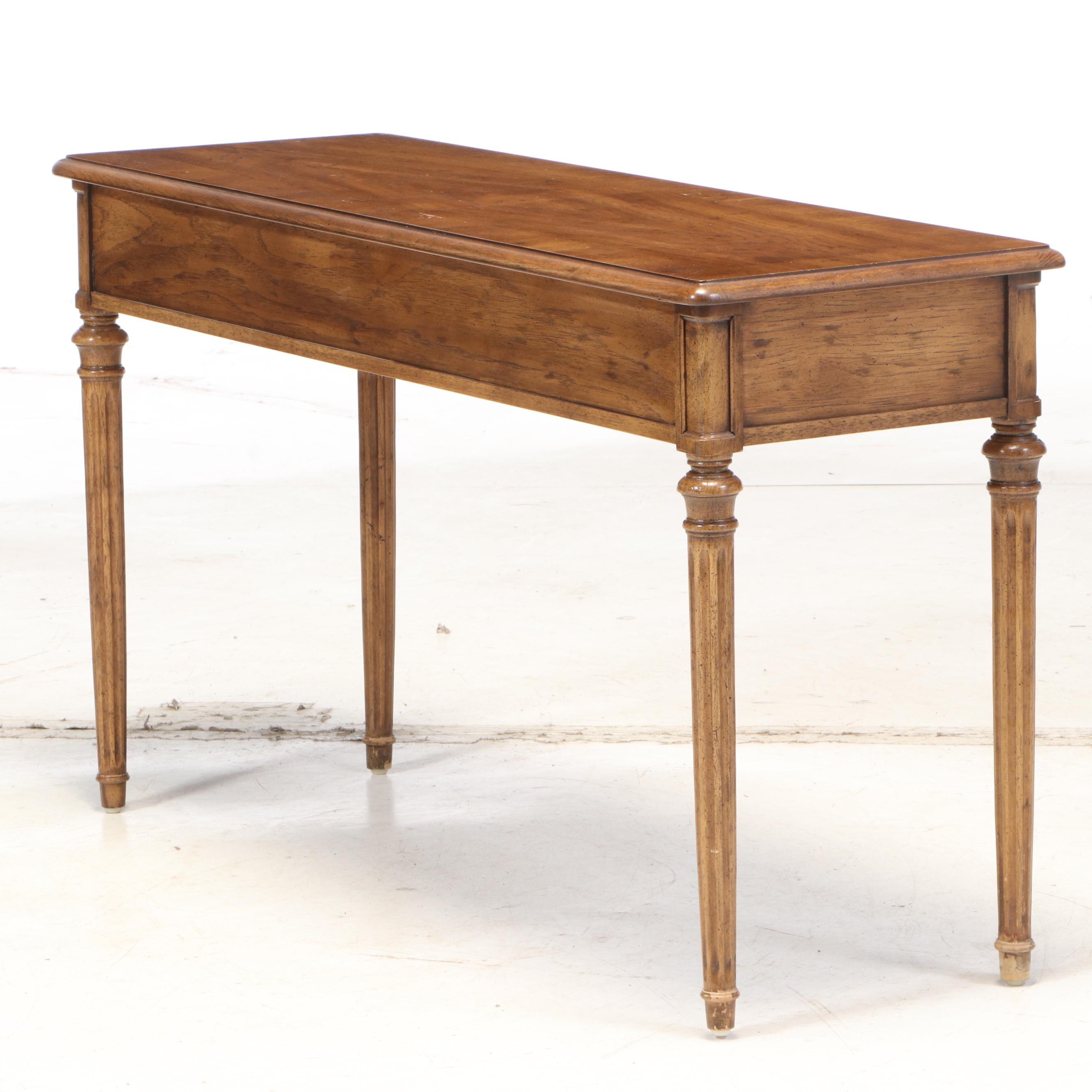 Henredon Louis XVI Style Pecan Console Table, Late 20th Century