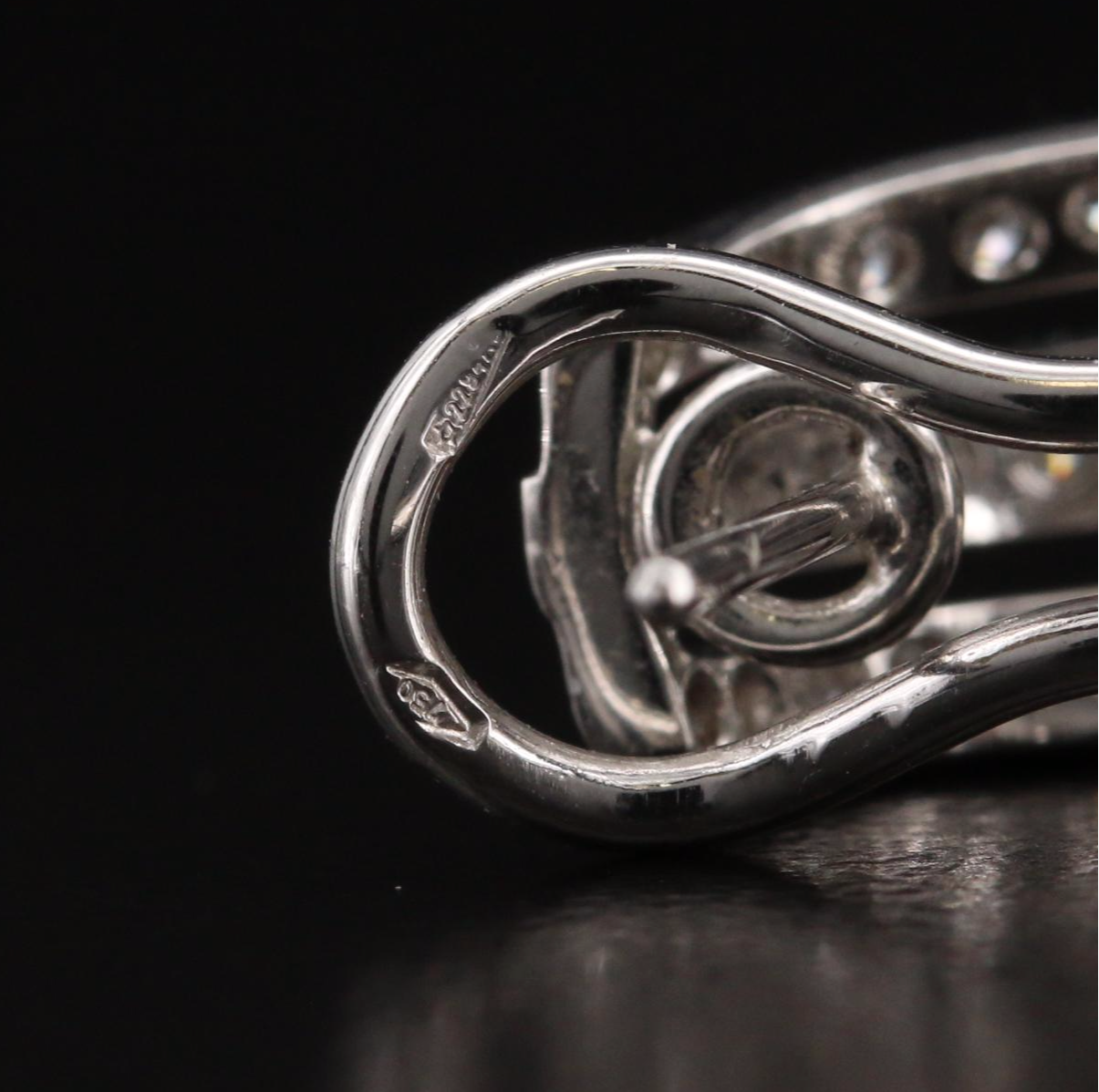 18K Diamond Multi-Row J Hoop Earrings