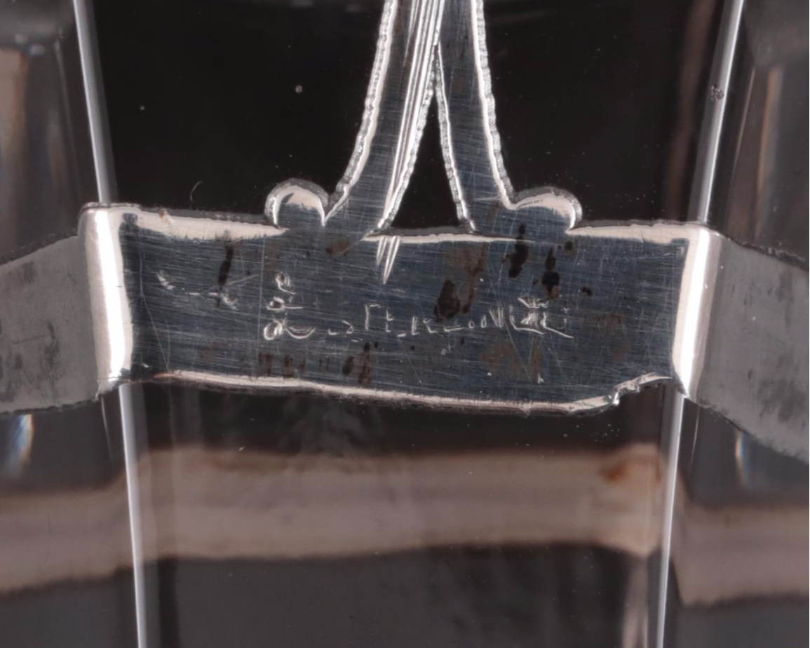 Art Nouveau Style Glass Vases with Sterling Silver Overlay