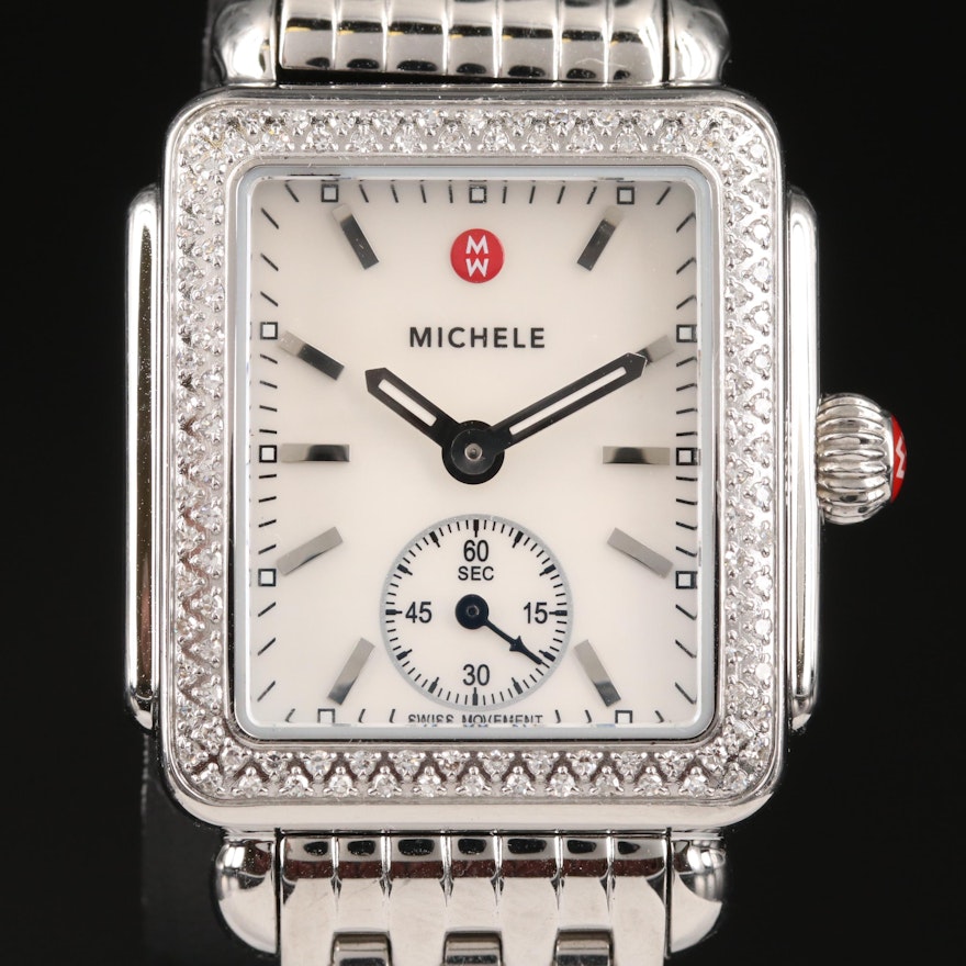Michele "Deco" Diamond Wristwatch