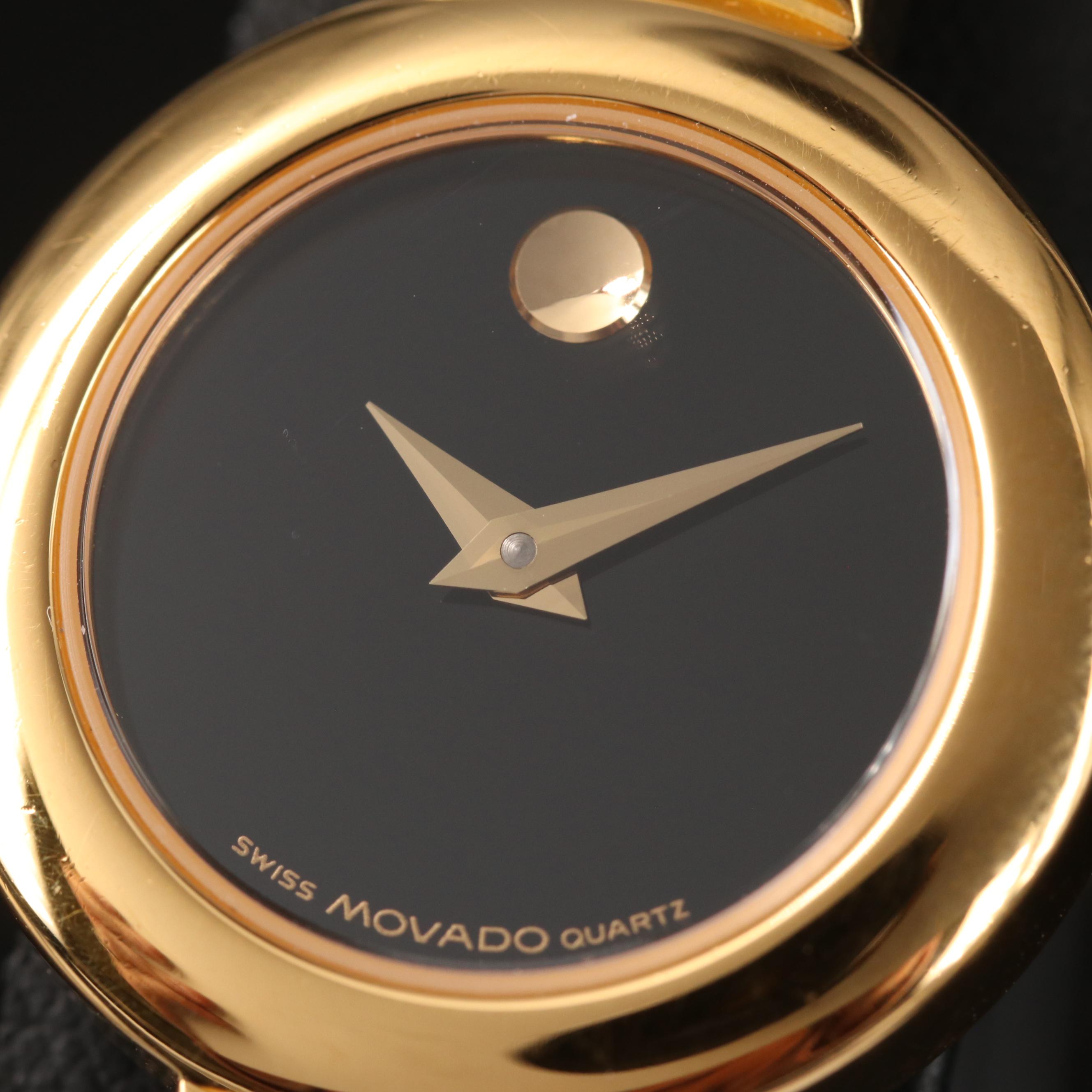 Movado "Harmony" Gold Tone Stainless Steel Watch