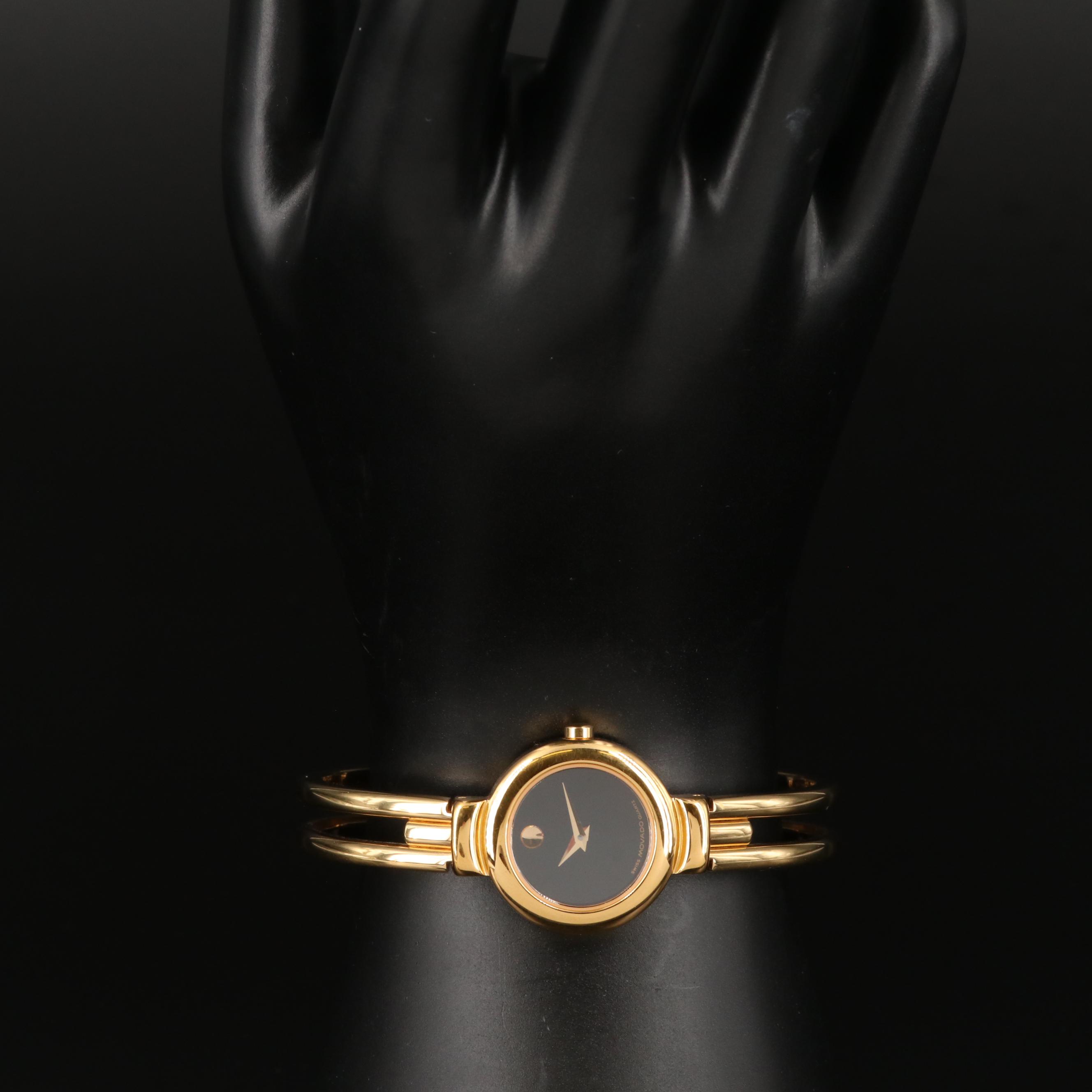 Movado "Harmony" Gold Tone Stainless Steel Watch