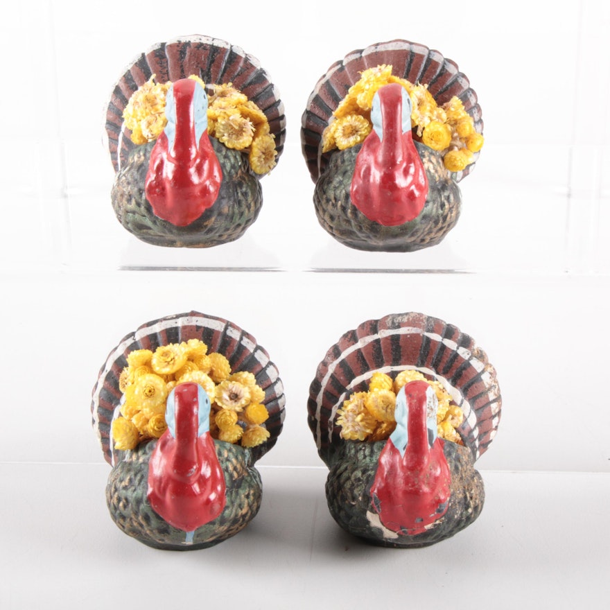 Japanese Ceramic Turkey Figurines, Mid-20th C.