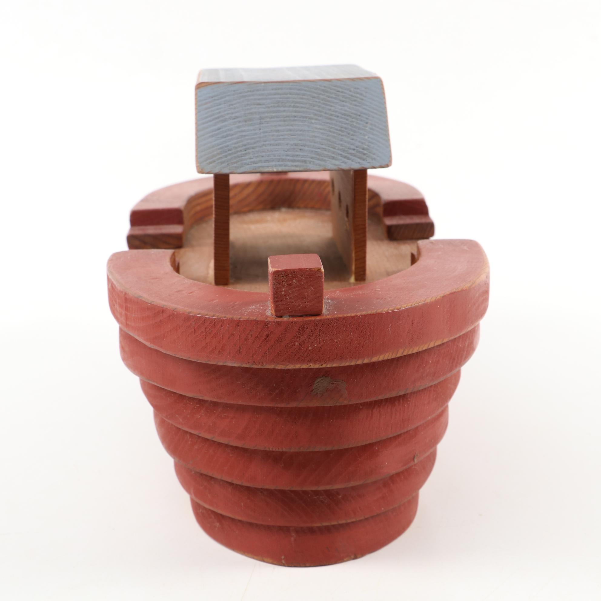 Bench Made Noah's Ark with People and Animals