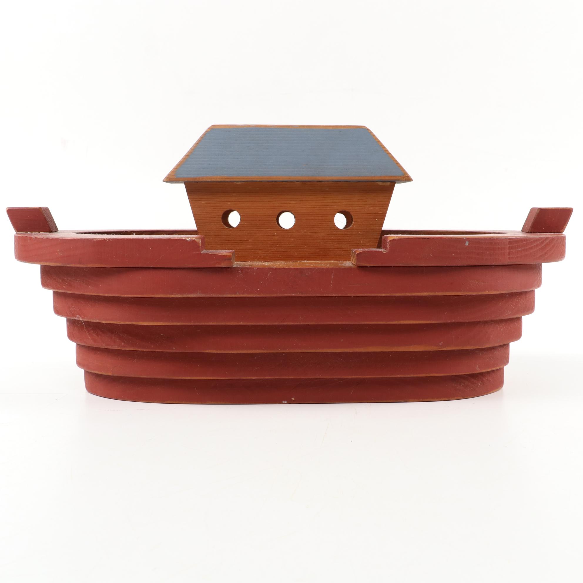 Bench Made Noah's Ark with People and Animals