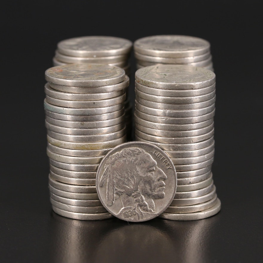Buffalo Nickels with Full Readable Dates, 1920s–1930s