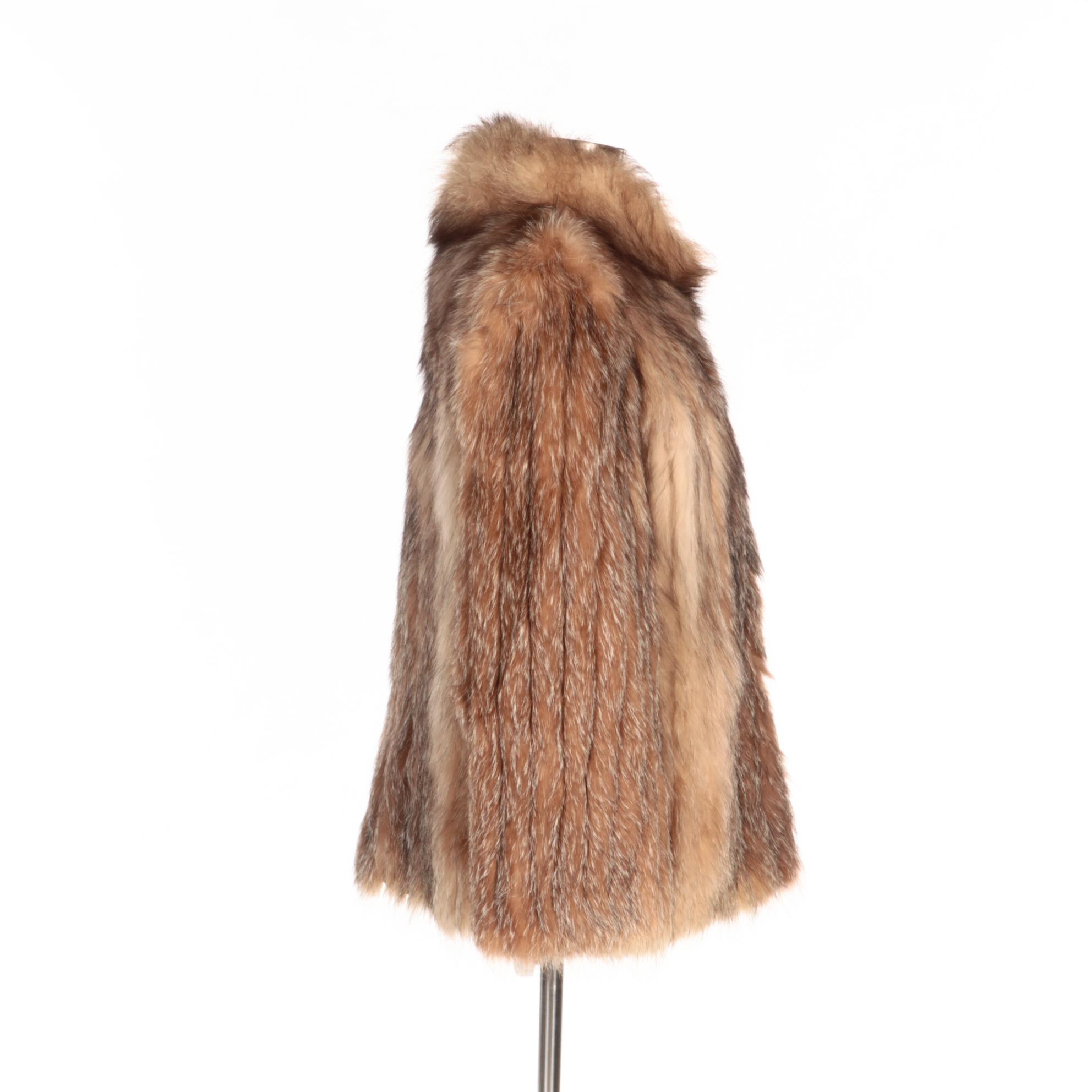 Saga Fox Silver Fox Fur Corded Jacket