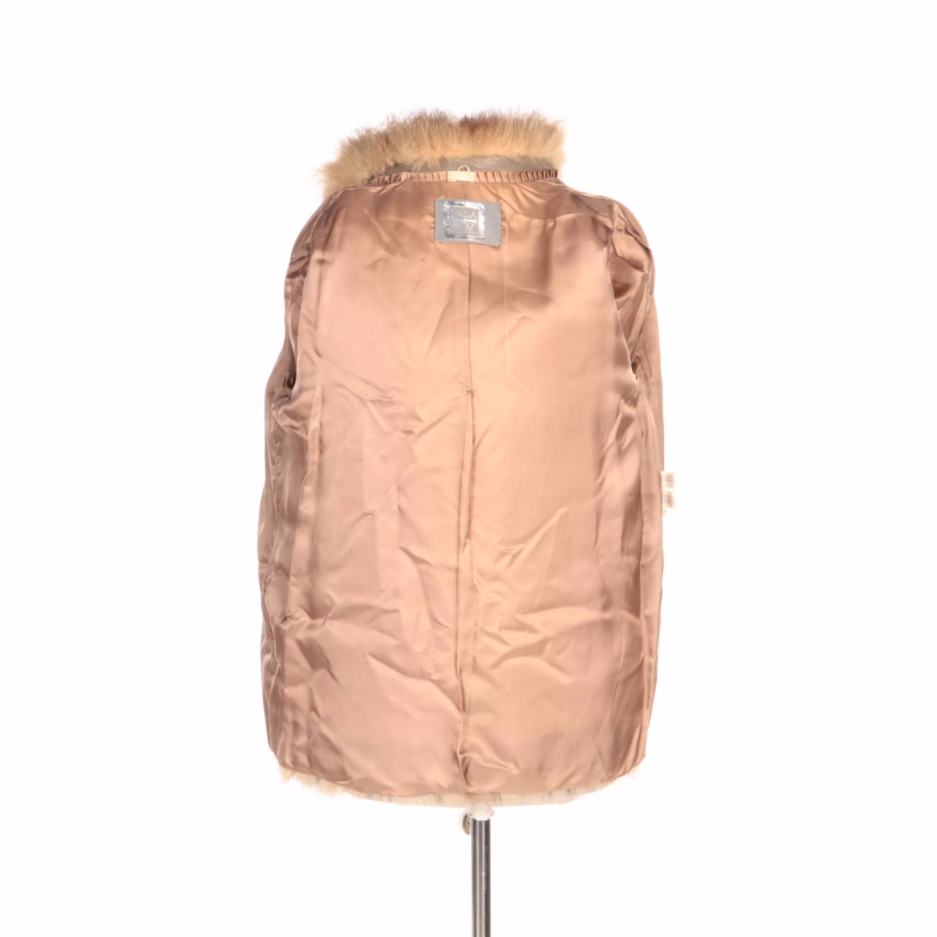 Saga Fox Silver Fox Fur Corded Jacket