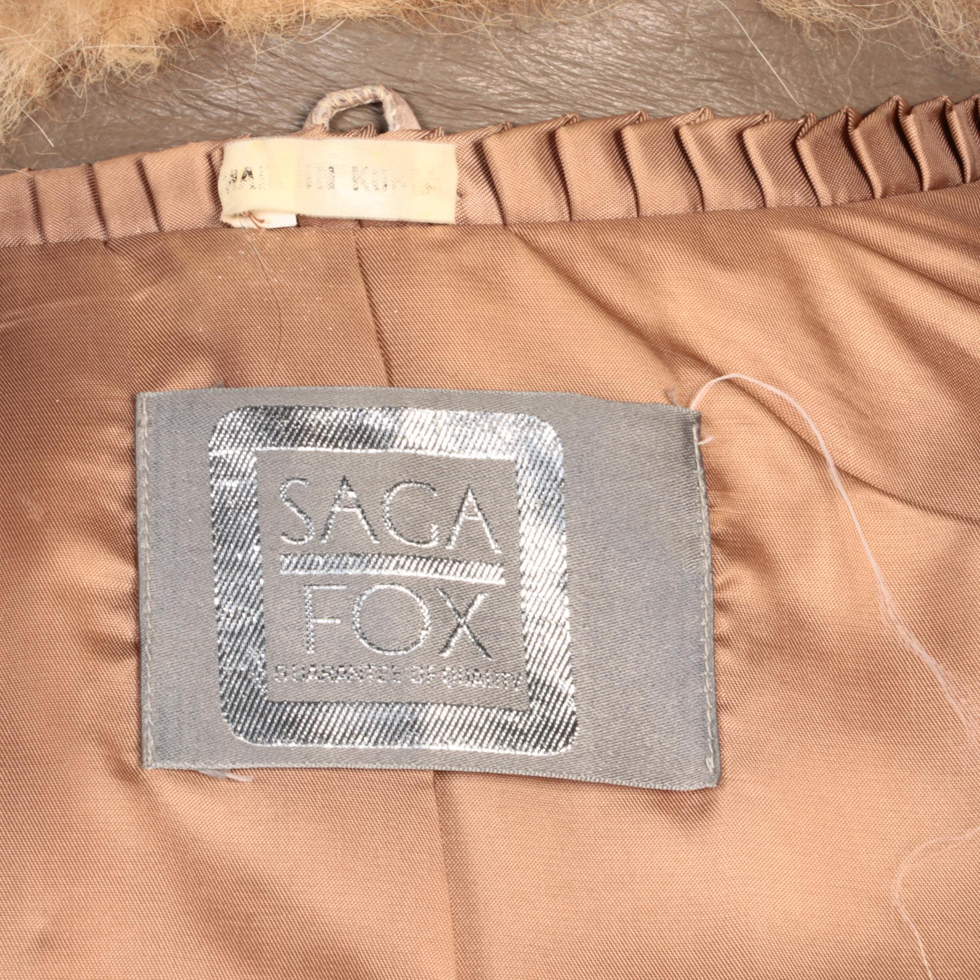 Saga Fox Silver Fox Fur Corded Jacket