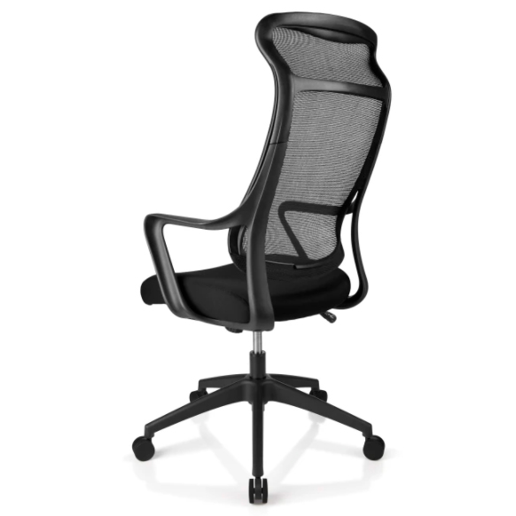 Realspace "Lenzer" Black Mesh High-Back Task Chair