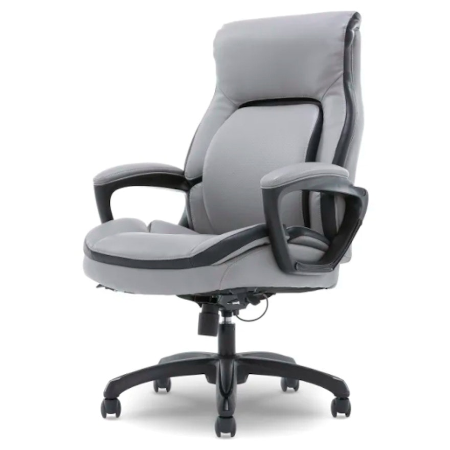 Shaquille O'Neal "Amphion" Grey Bonded Leather High-Back Executive Chair