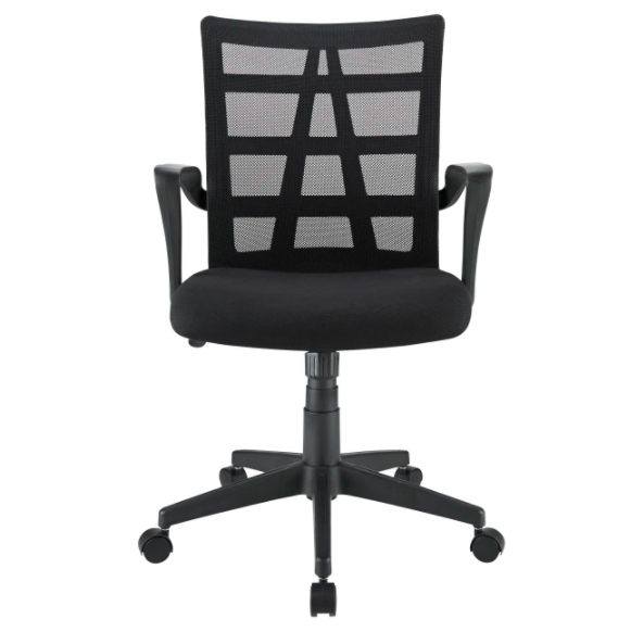 Brenton Studio "Jaxby" Black Mesh Fabric Mid-Back Task Chair