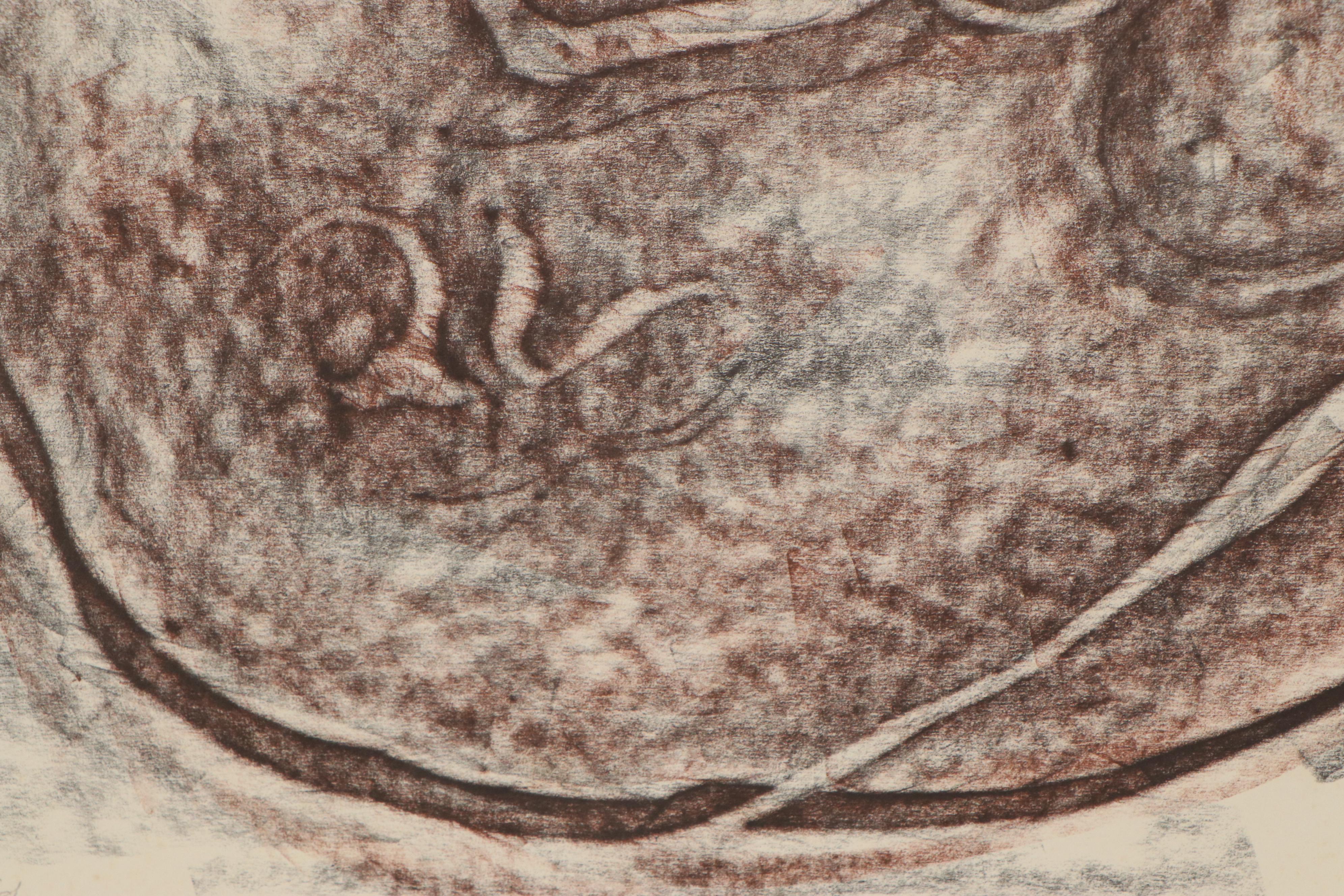 Gyula Zilzer Color Lithograph of Nude, 1967