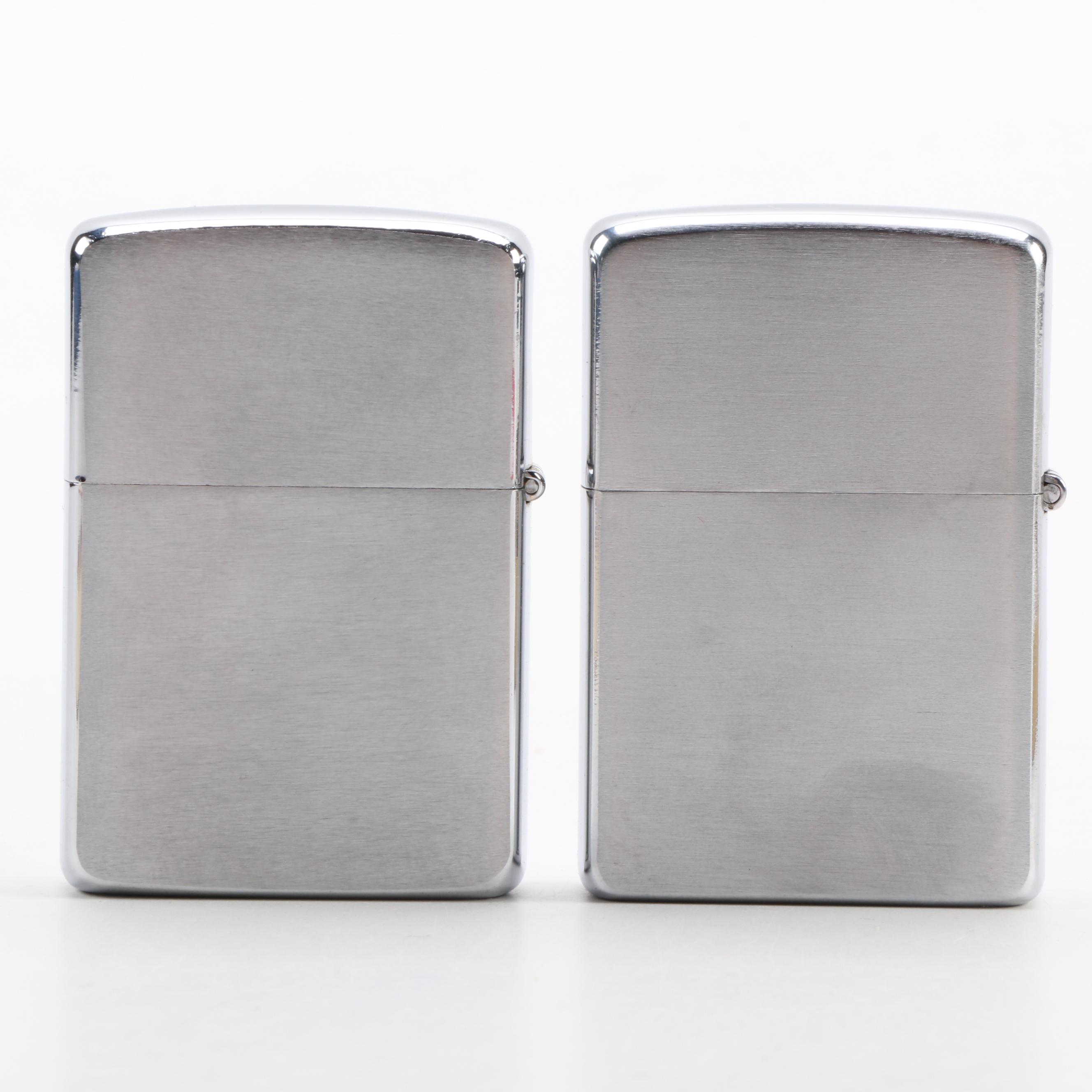 Zippo Cigarette Lighters in Original Packaging with No. 200 in Brush Finish