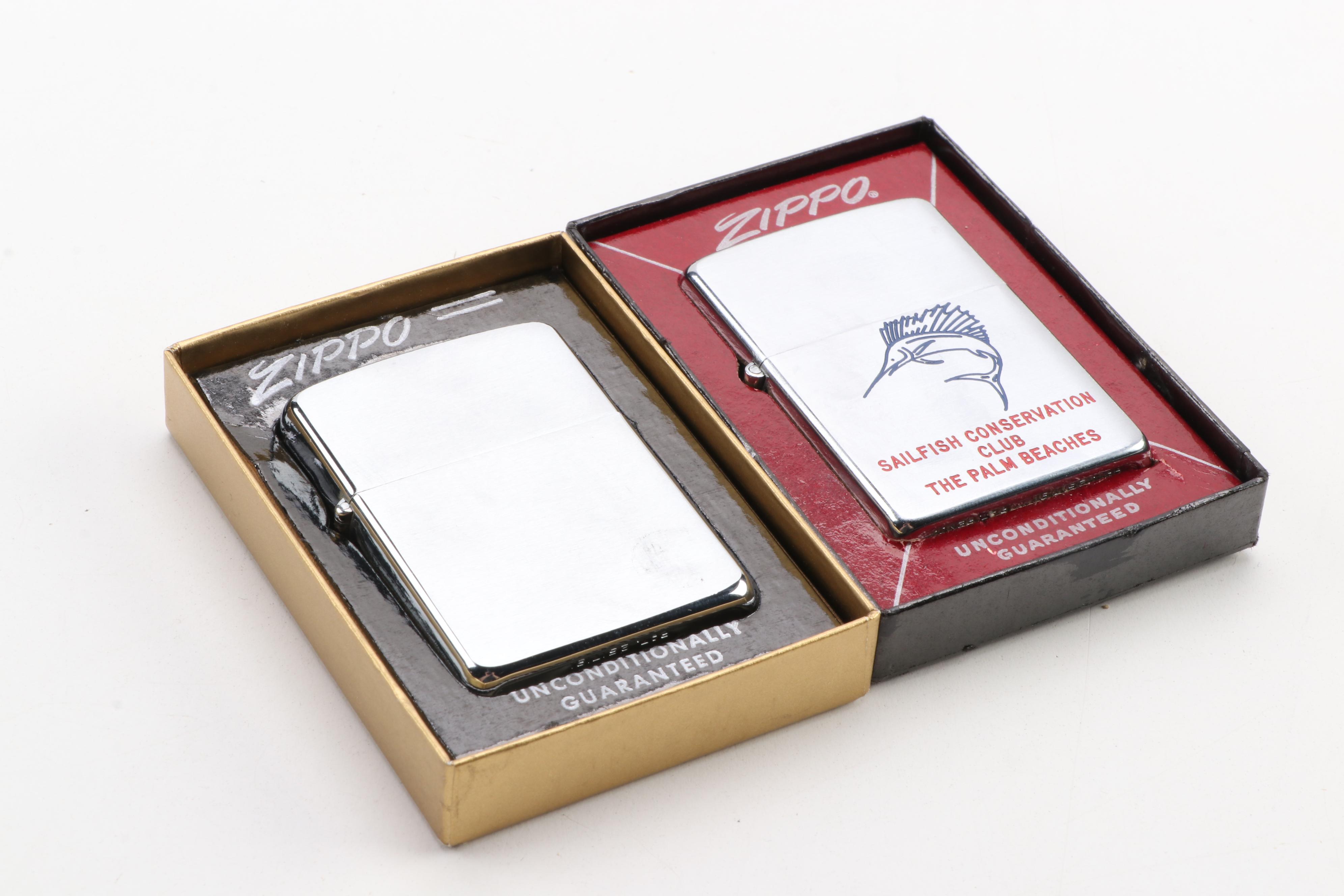 Zippo Cigarette Lighters in Original Packaging with No. 200 in Brush Finish