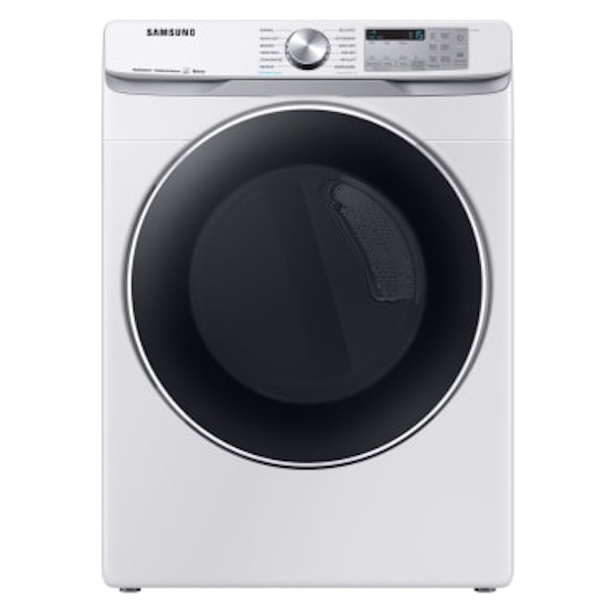 Samsung White 7.5  Cu. Ft. Smart Gas Dryer with Steam Sanitize and Sensor Dry