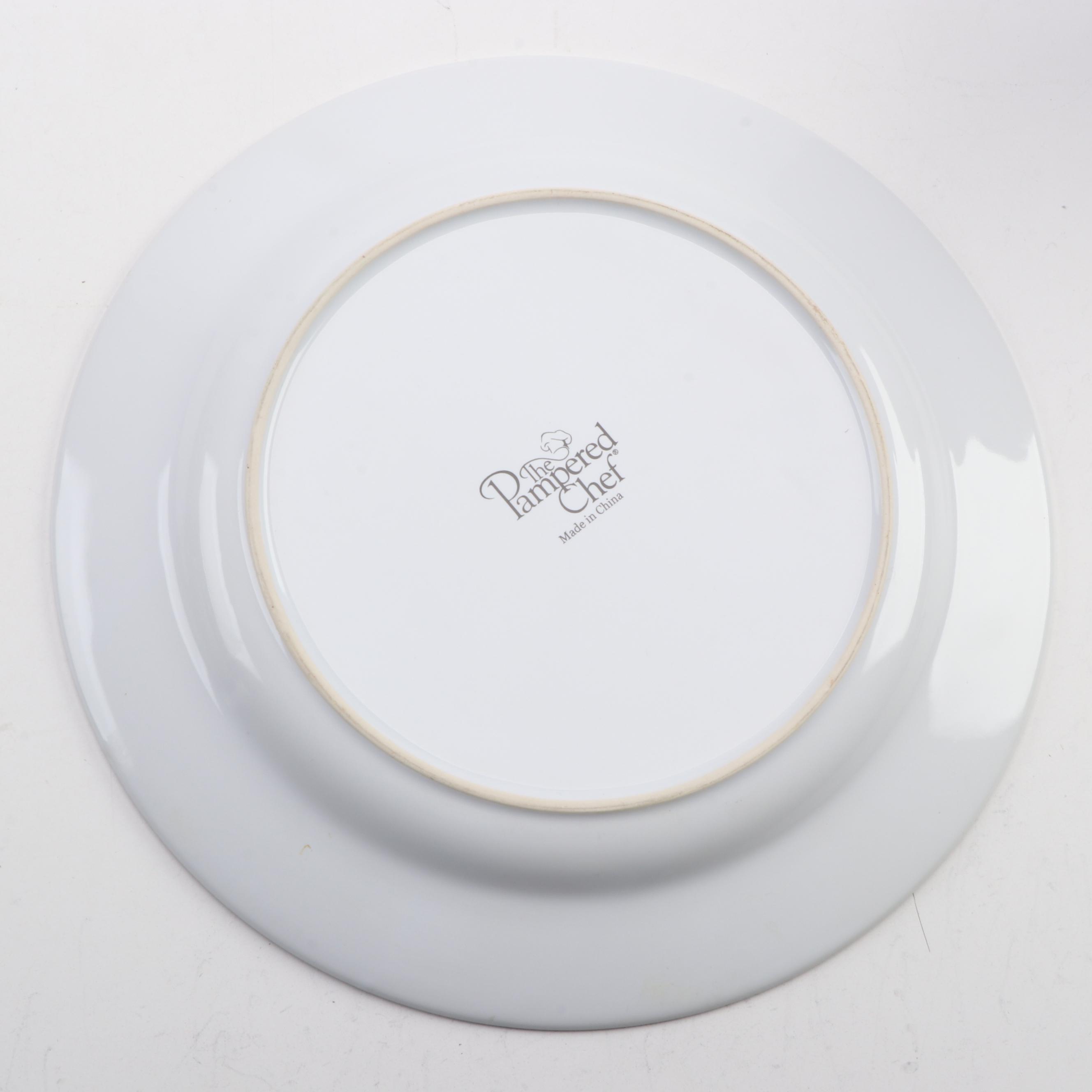 The Pampered Chef Stoneware Bakeware, Platter and Utensil Holders