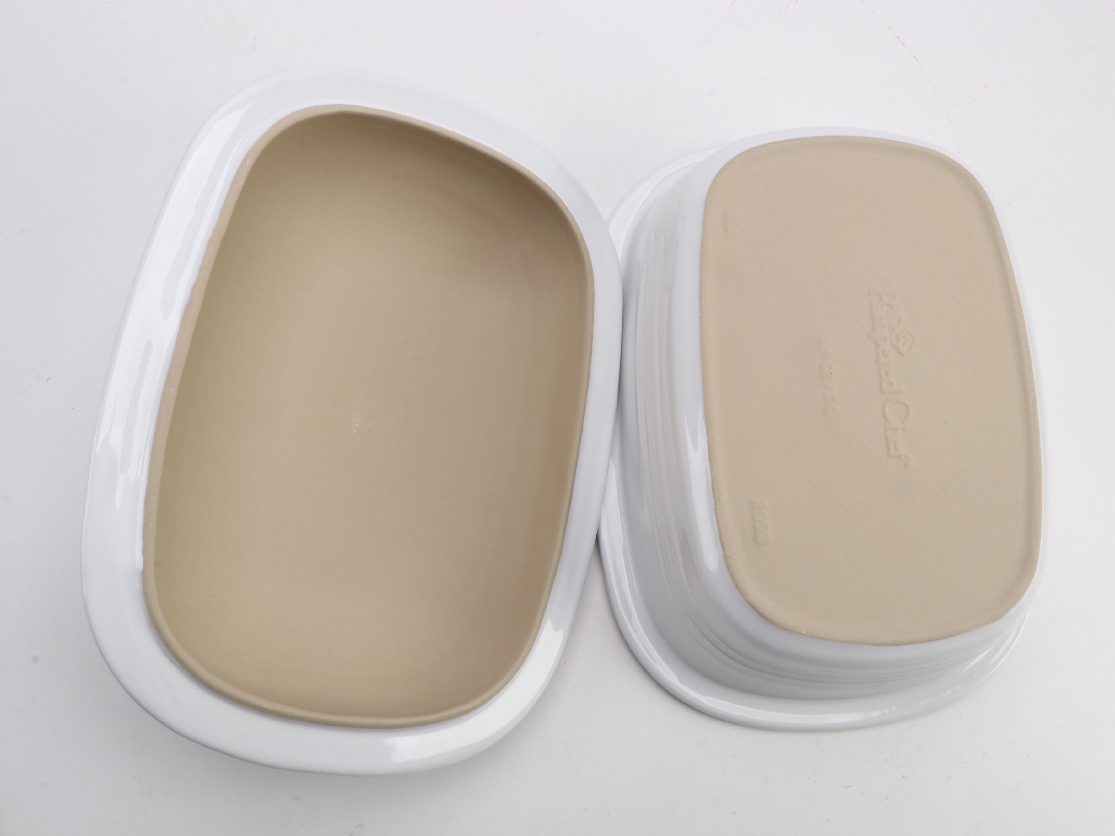 The Pampered Chef Stoneware Bakeware, Platter and Utensil Holders