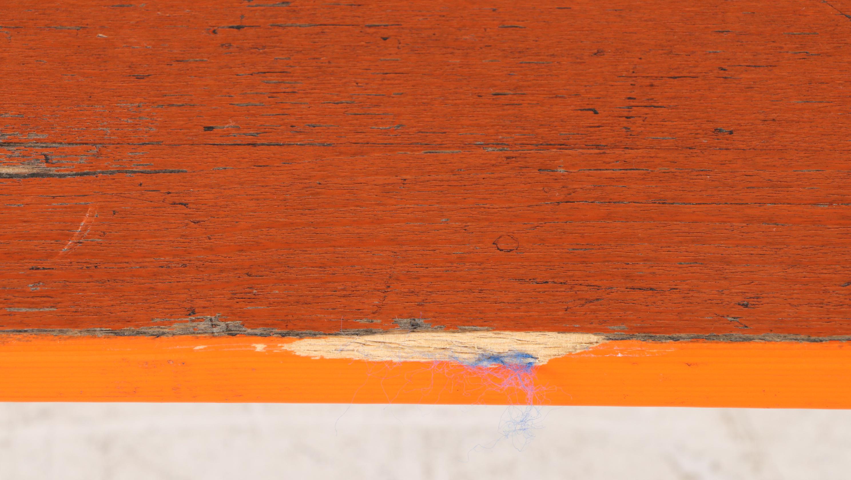 German Polychrome Wood Folding Biergarten Table and Benches